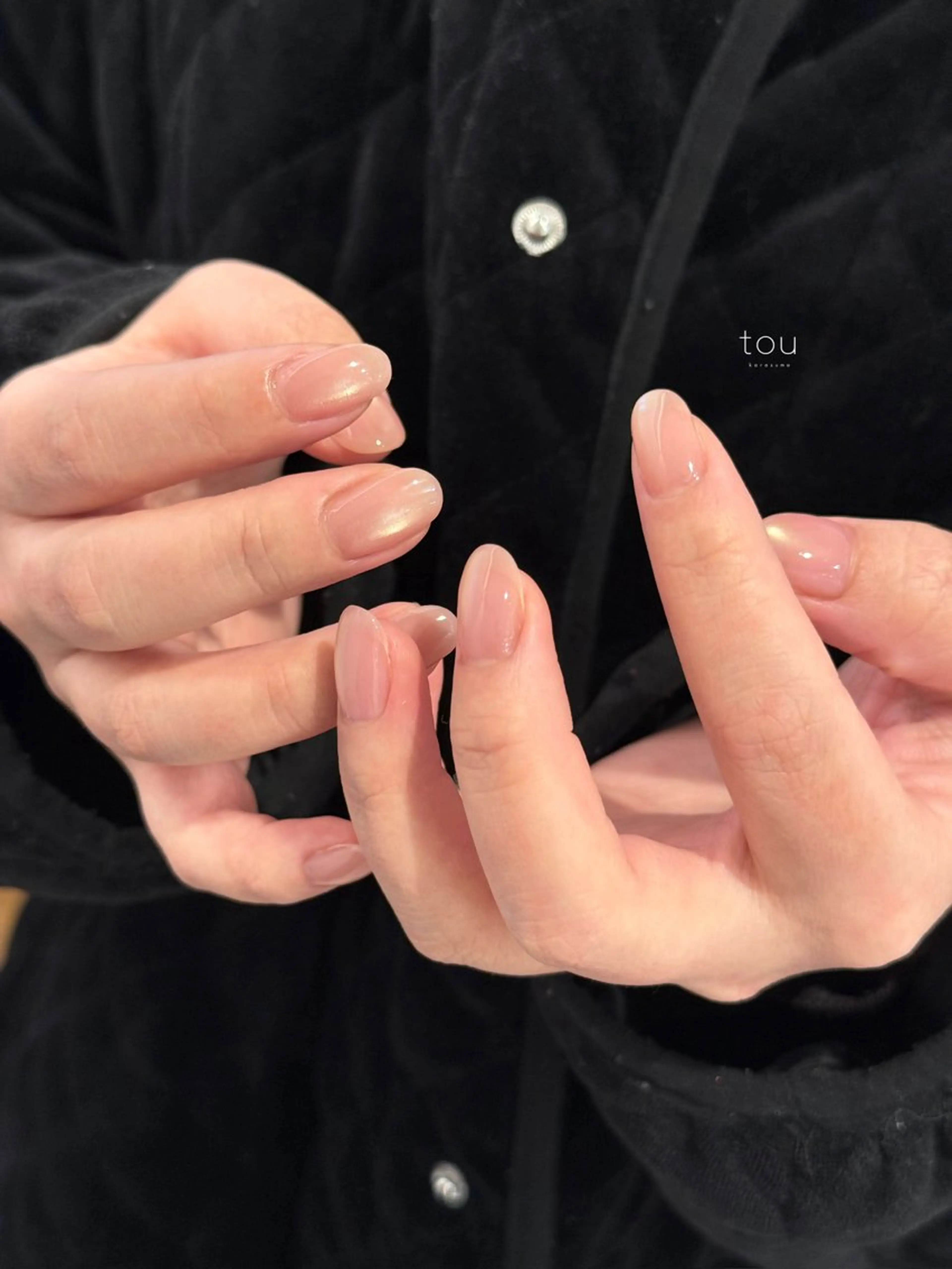 ネイル 氷ネイル・うるうるネイル マグネットネイル ハンドネイル tou【トウ】四条烏丸所属・tou_kyoto kiyokaのネイルデザイン