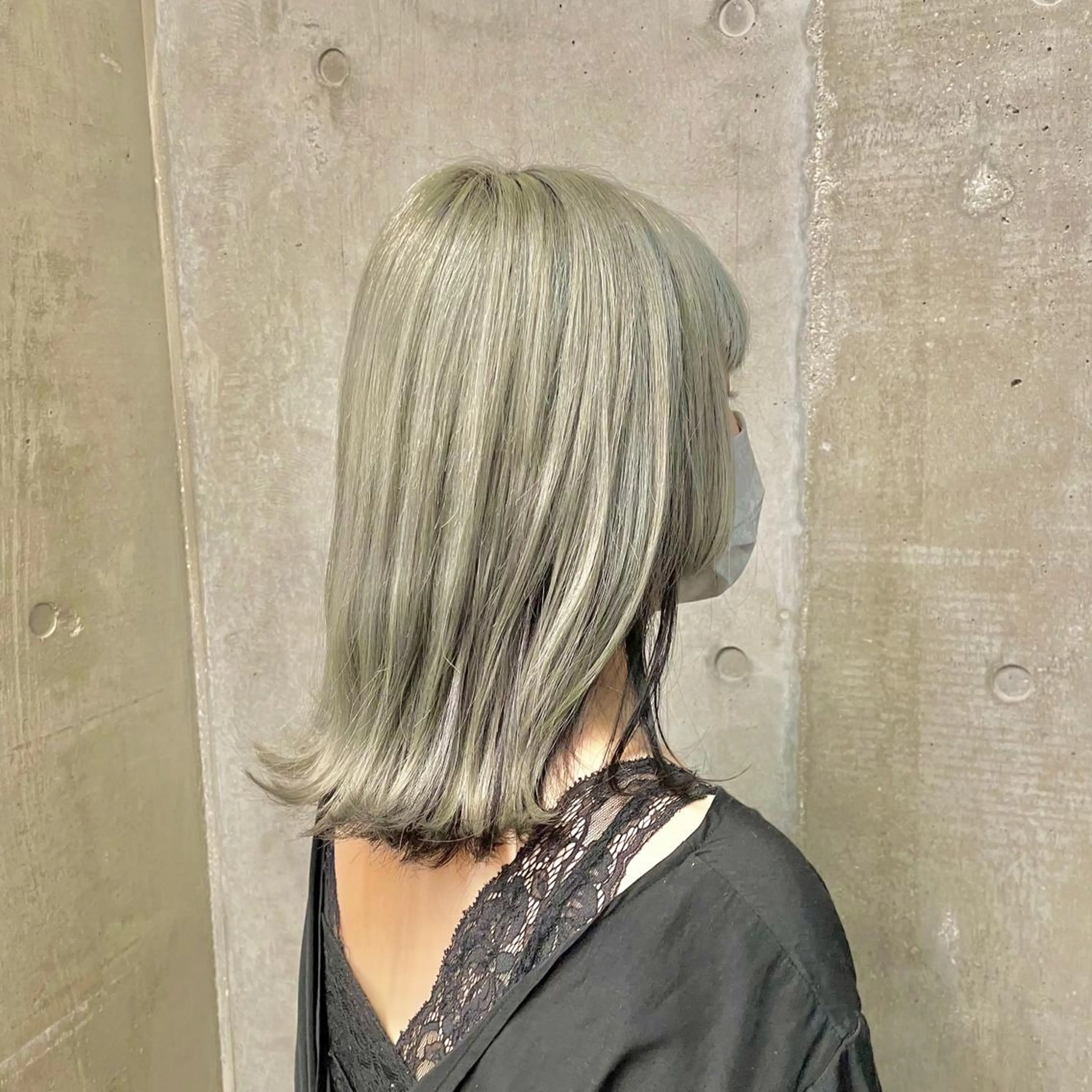 カラー 黒髪 ミント 🫧BUBBLES 新所沢　かとうゆきのヘアスタイル