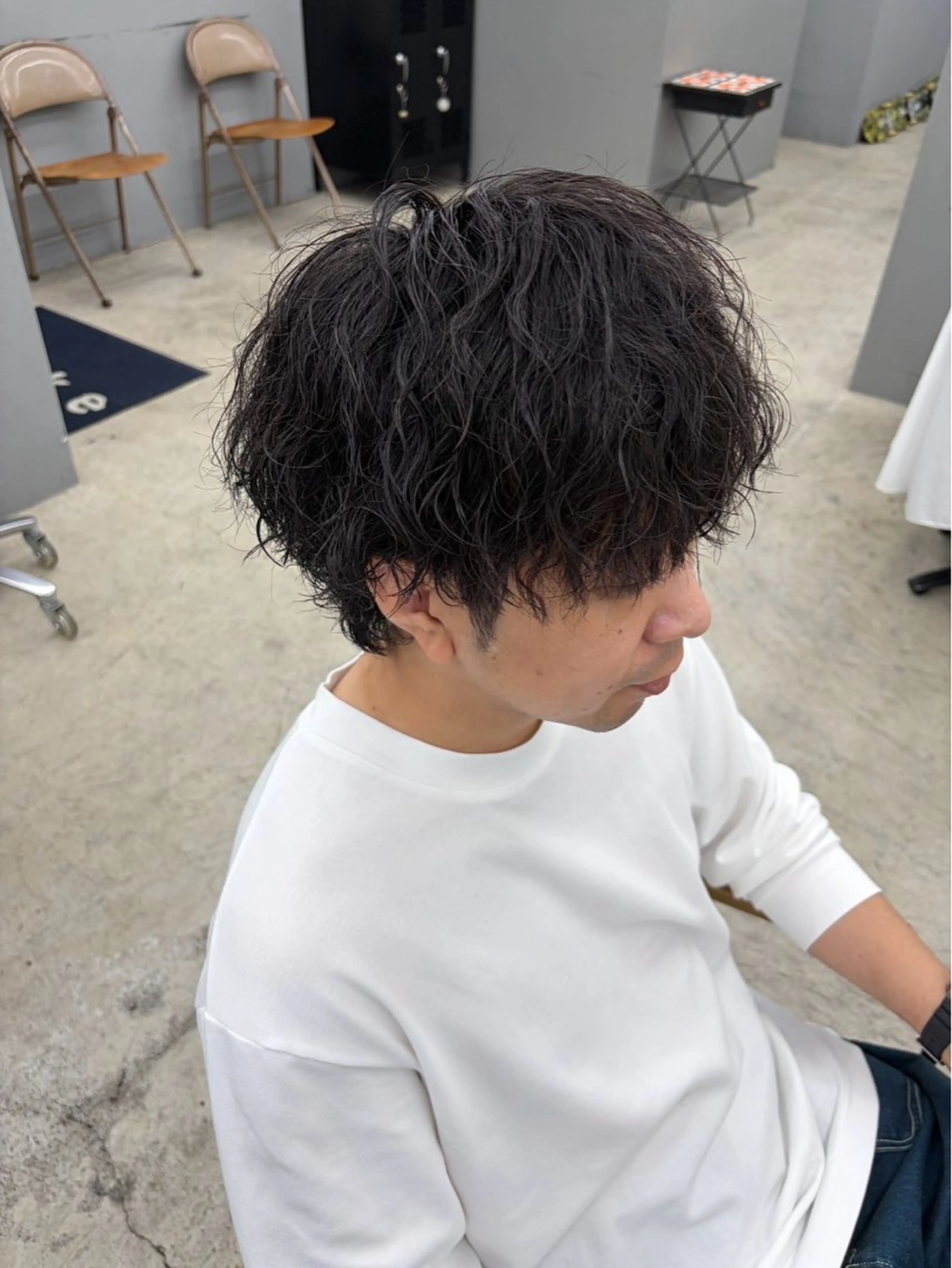 ショート パーマ メンズ カット パーマ メンズ専門サロン wokeのヘアスタイル