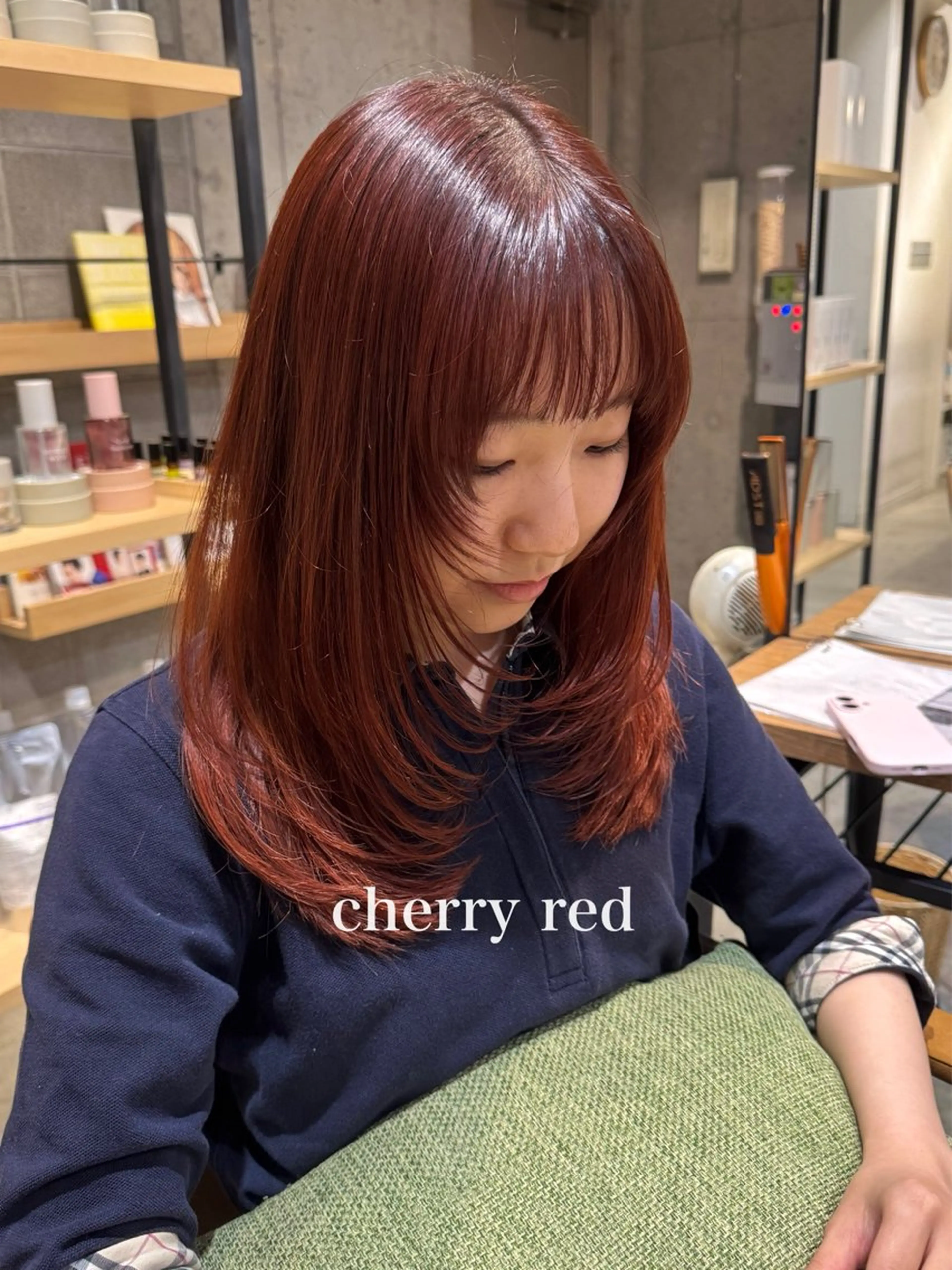 ロング カラー レッドカラー レイヤーカット 顔まわり/艶カラー/ 🤎himari🤎のヘアスタイル