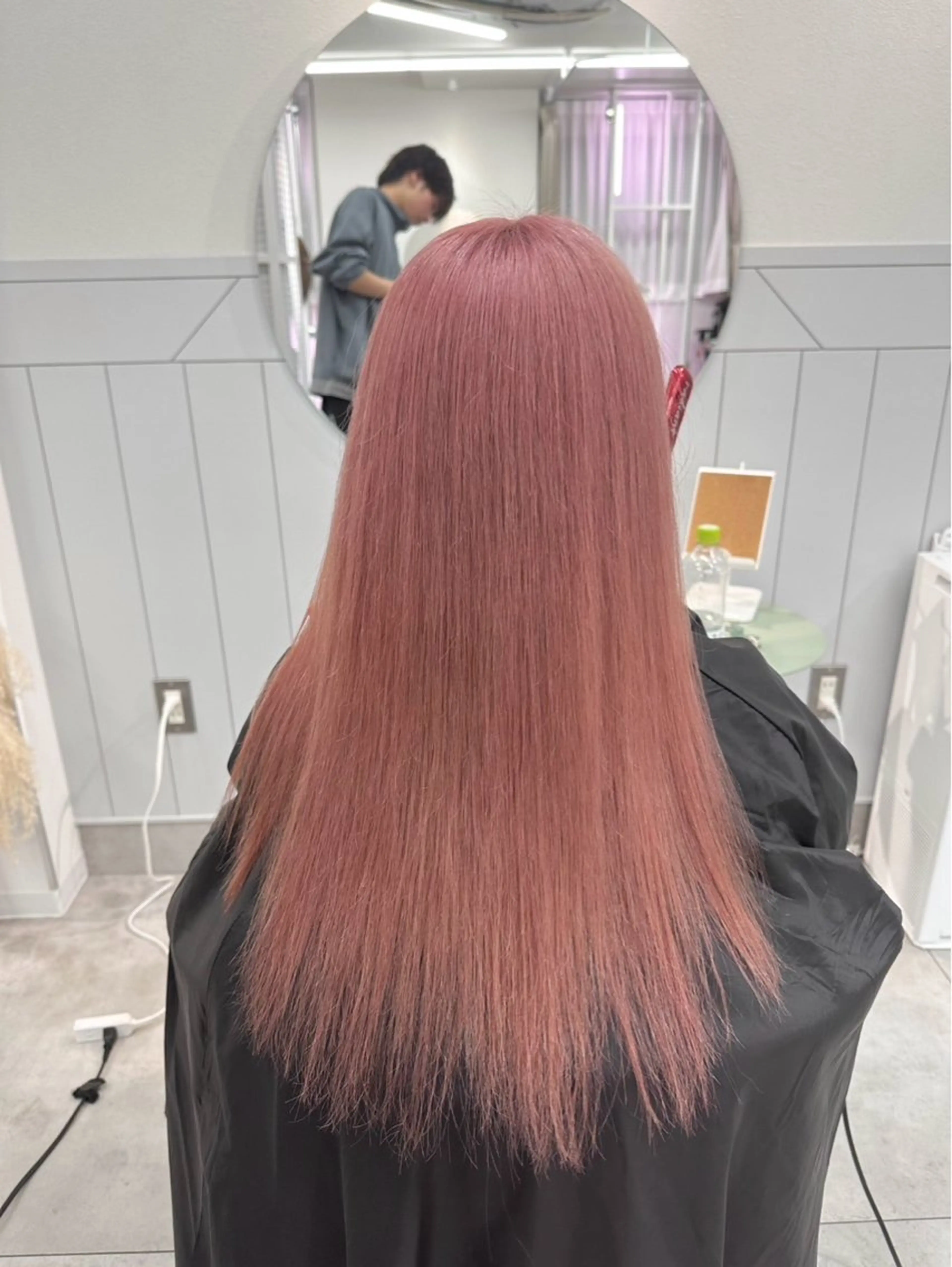 ロング ヘアカラー トリートメント ミルクティー/ピンク /ブロンド 咲良のヘアスタイル