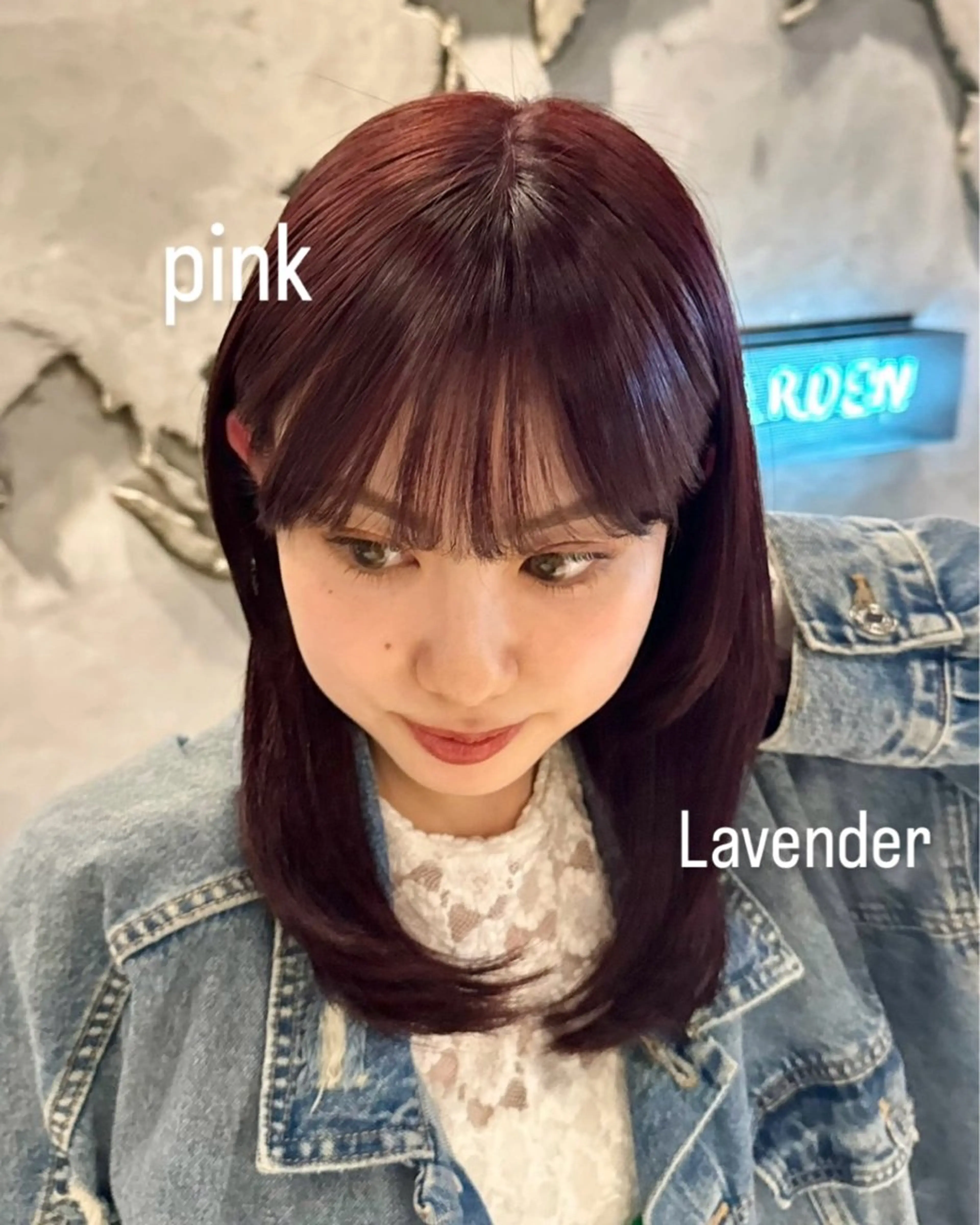 ロング カラー ラベンダーカラー ピンクカラー レイヤー/透明感/ 顔周り/kana🩰のヘアスタイル