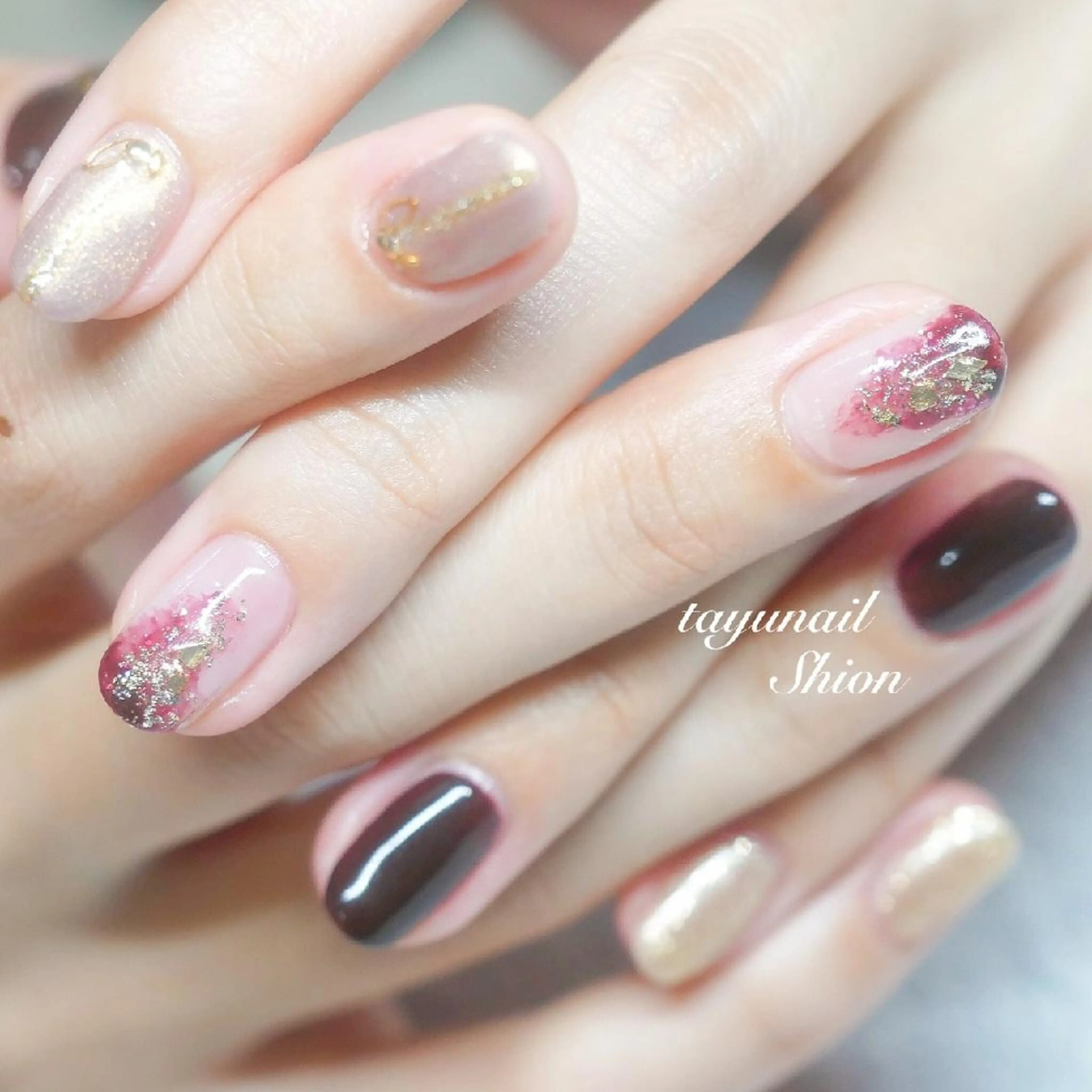ネイル ブルー クリアネイル ジェルネイル キラキラネイル ニュアンスネイル ネイルサロン・ネイルスクール　たゆnail所属・ネイルサロン 【たゆnail】のネイルデザイン