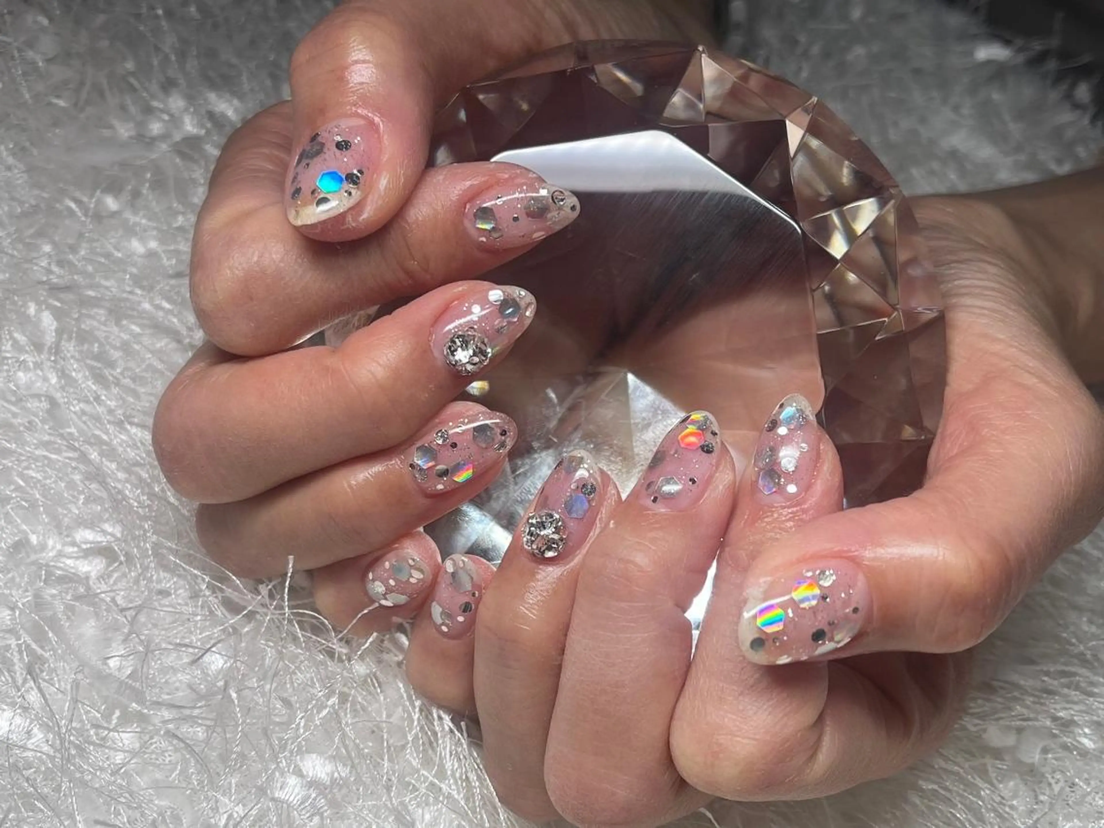 ネイル 長さ出し フレンチネイル ジェルネイル グラデーション 韓国ネイル ハンドネイル Nail&eye Belire 新宿のネイルデザイン