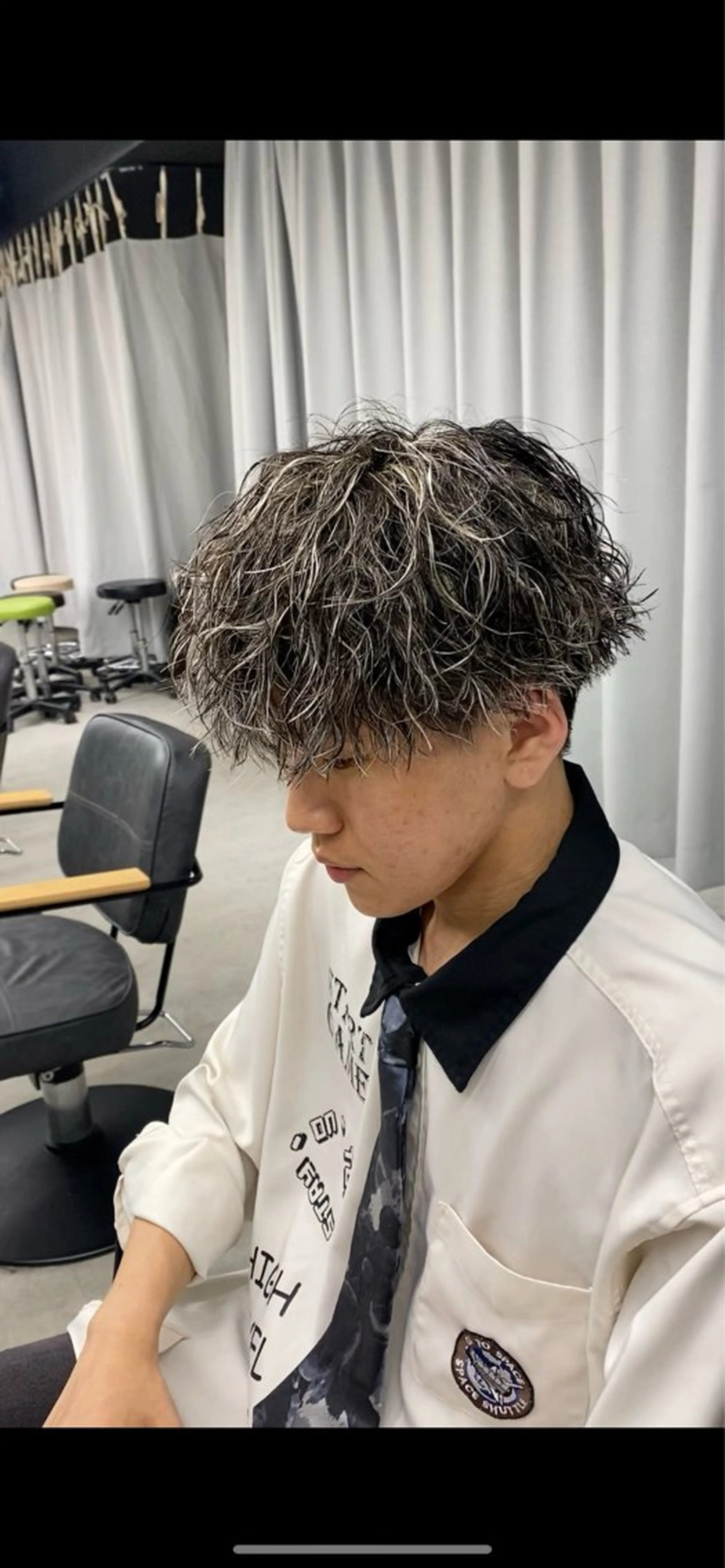 カラー パーマ メンズ カット ヘアカラー パーマ シャドウパーマ/ ルーズパーマ/メンズのヘアスタイル