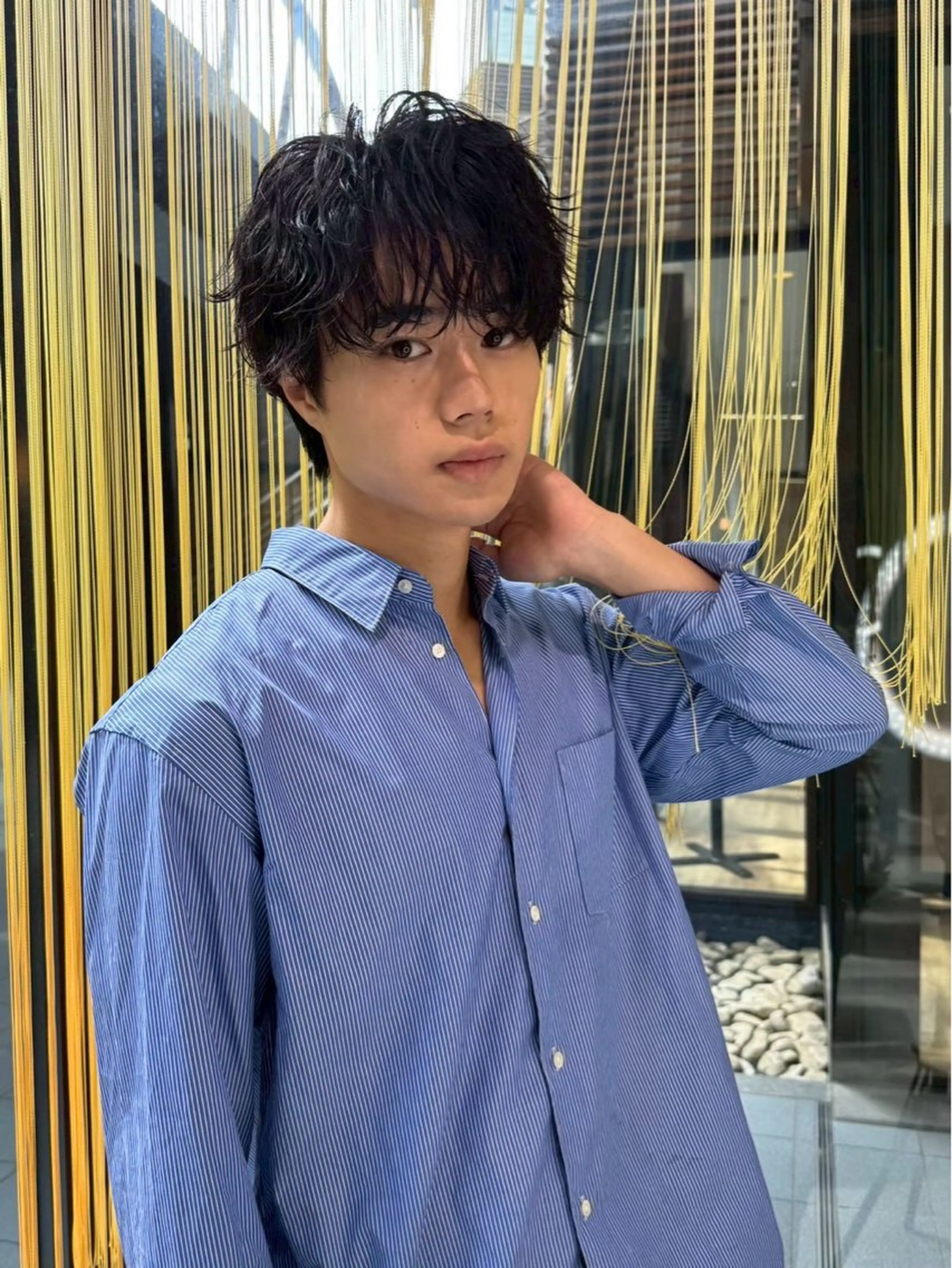 メンズ CITY所属・後藤啓太 レイヤー ハイトーンのヘアスタイル