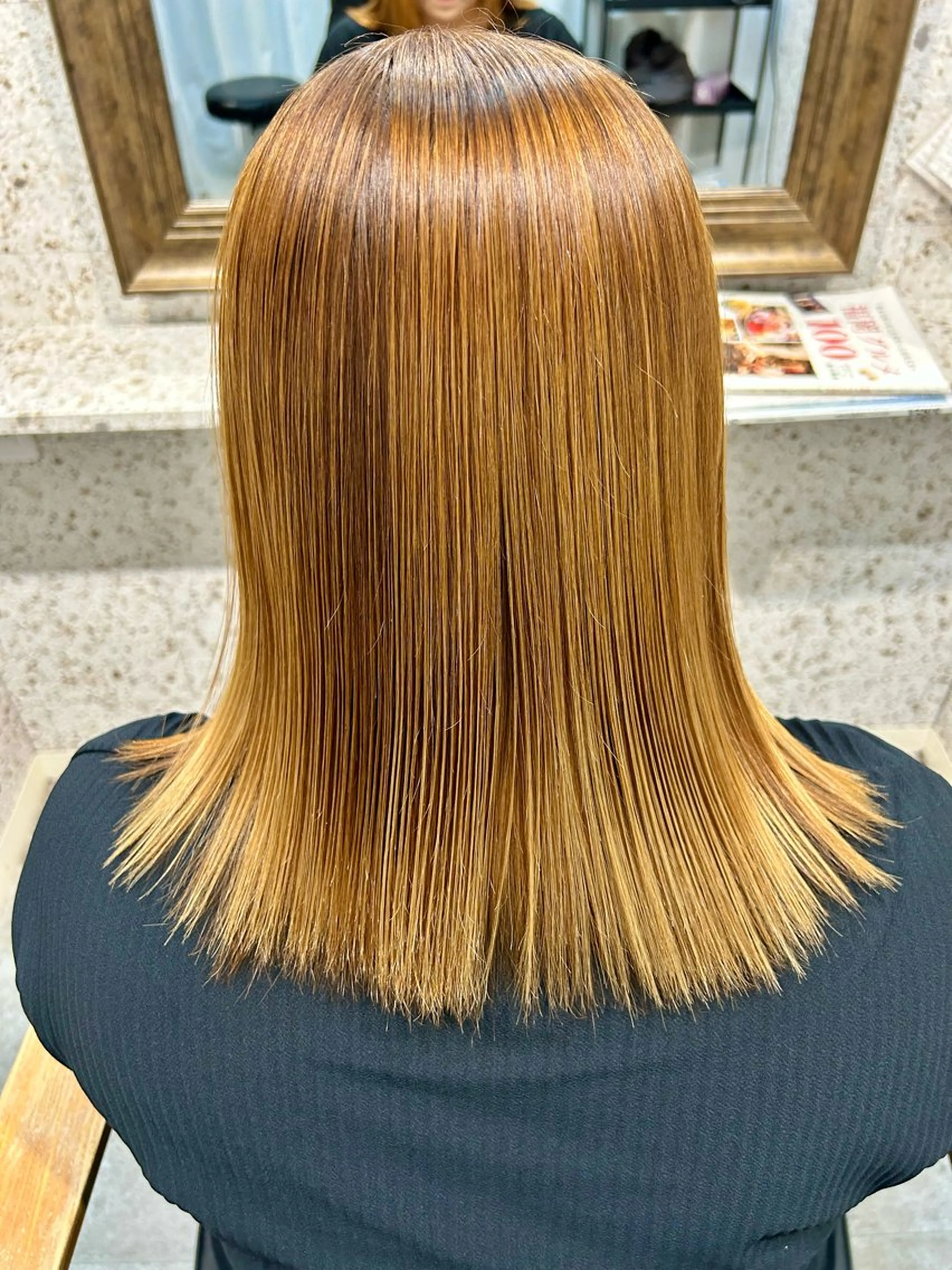 酸性ストレート+トリートメントの写真