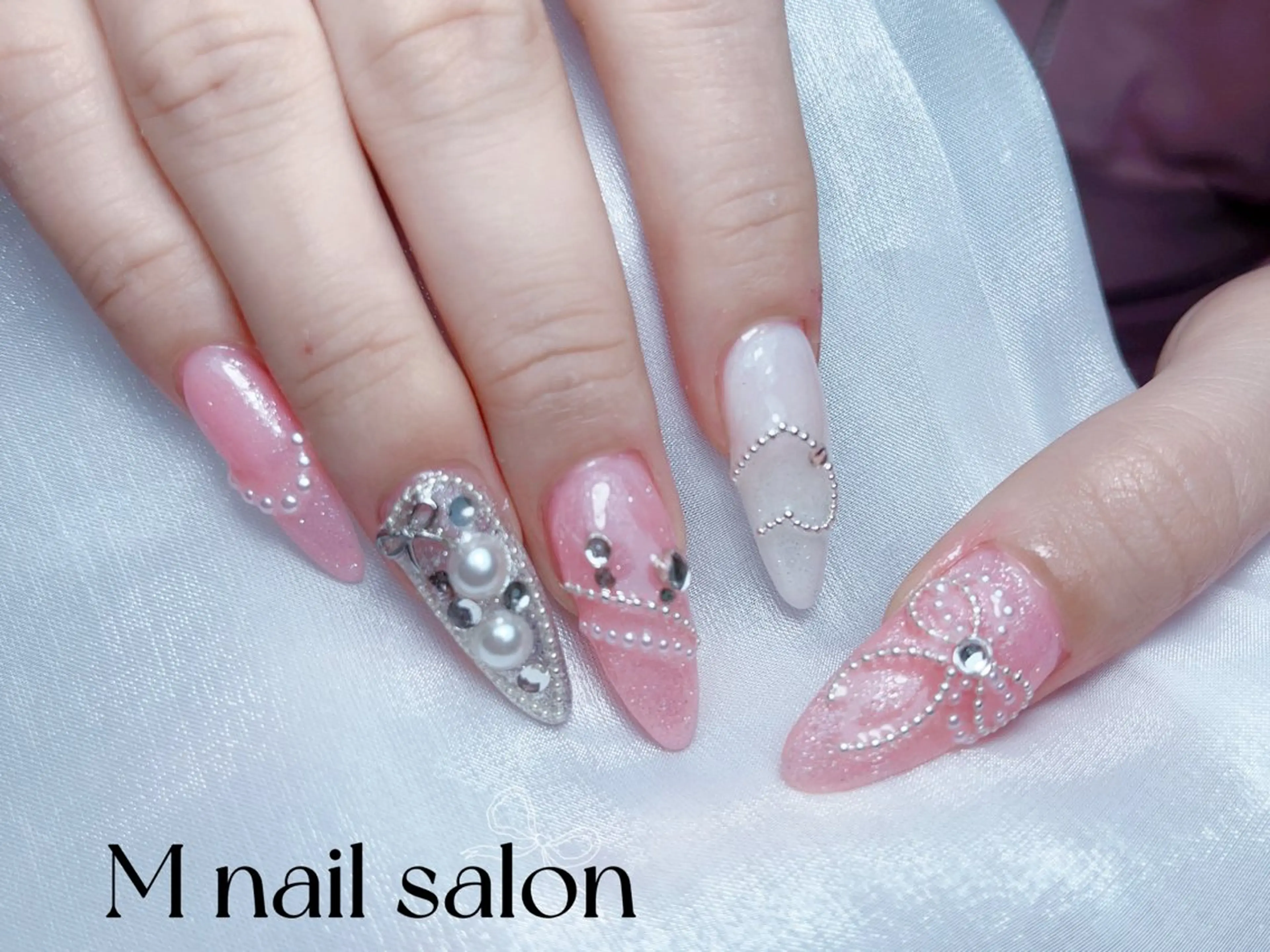 ネイル ハンドネイル M🌷nail 長さだし専門店のネイルデザイン