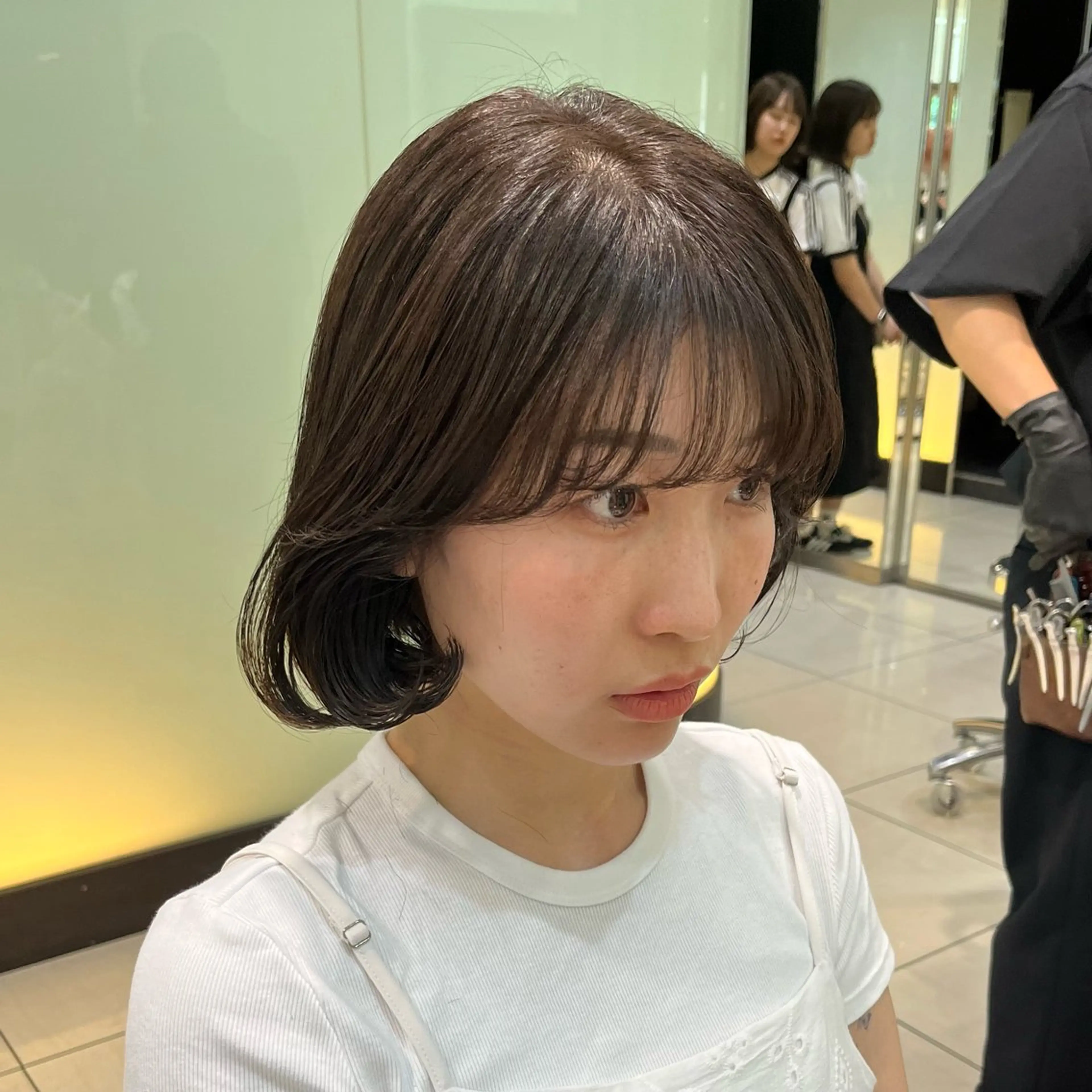 ショート タンバルモリ 韓国風ヘア カット パーマ タンバルモリパーマ 礒井メンキのヘアスタイル