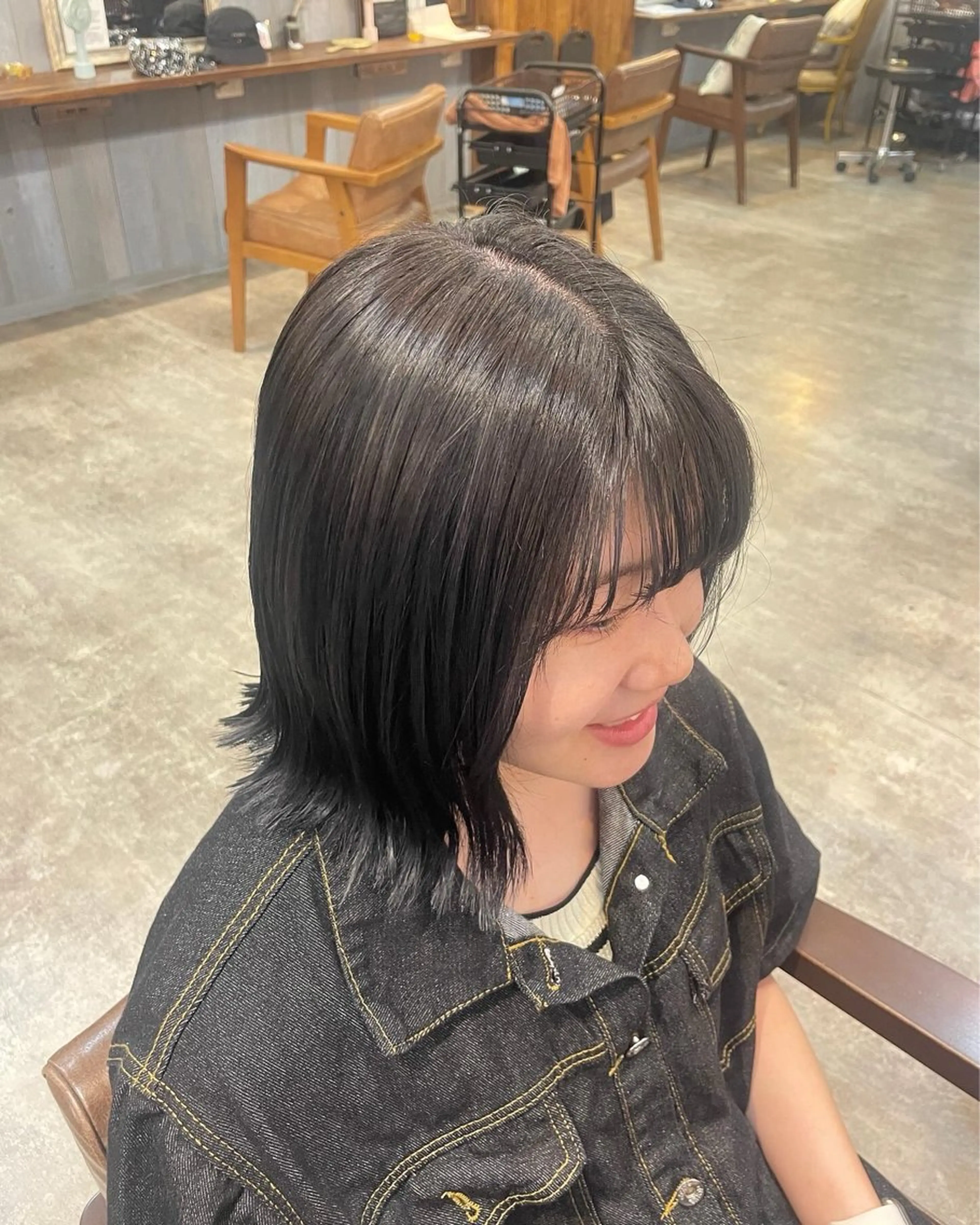 ミディアム ヘアカラー 大谷 羽音のヘアスタイル