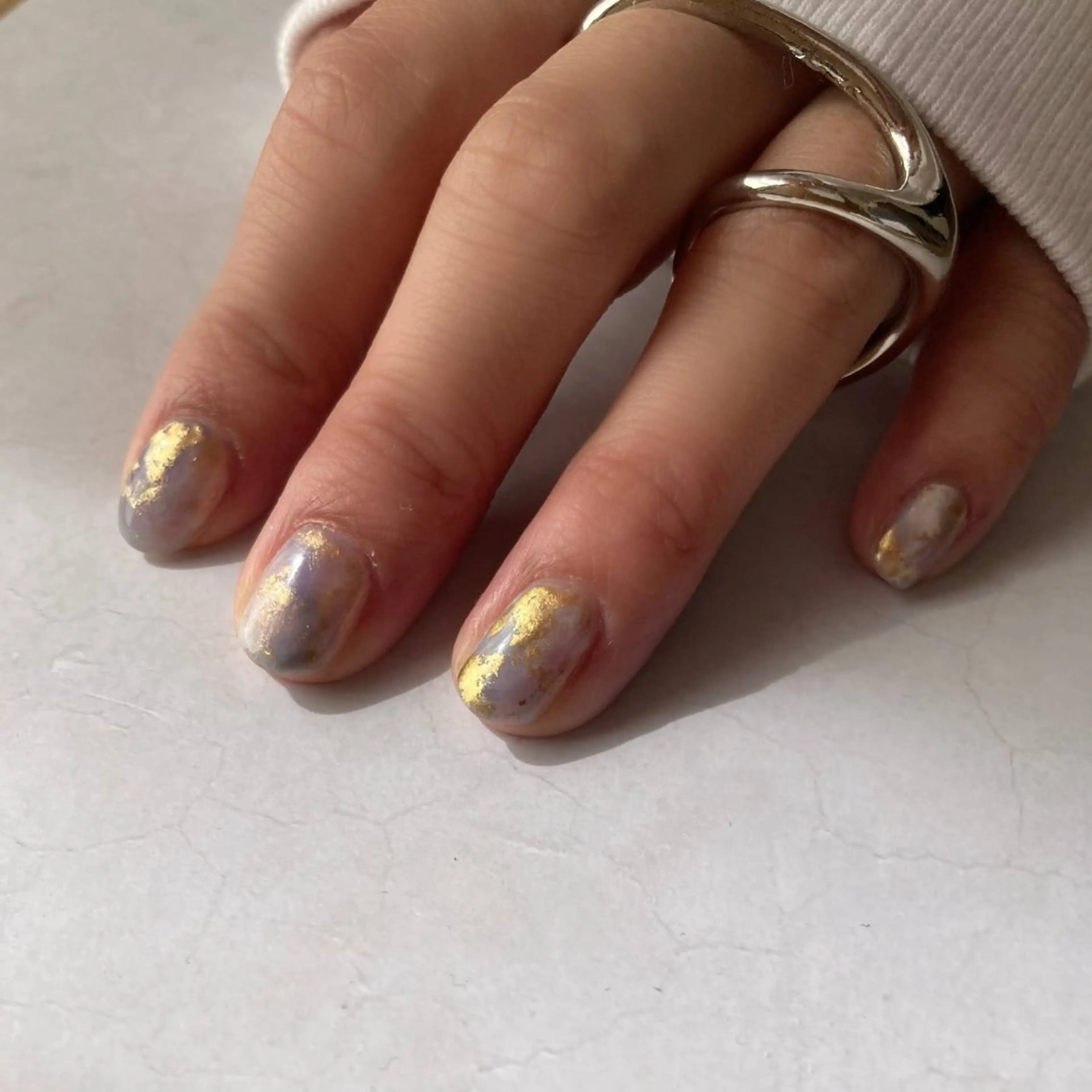ネイル アートネイル キラキラネイル ミラーネイル ハンドネイル MUKUTOU nail 　YUKIのネイルデザイン