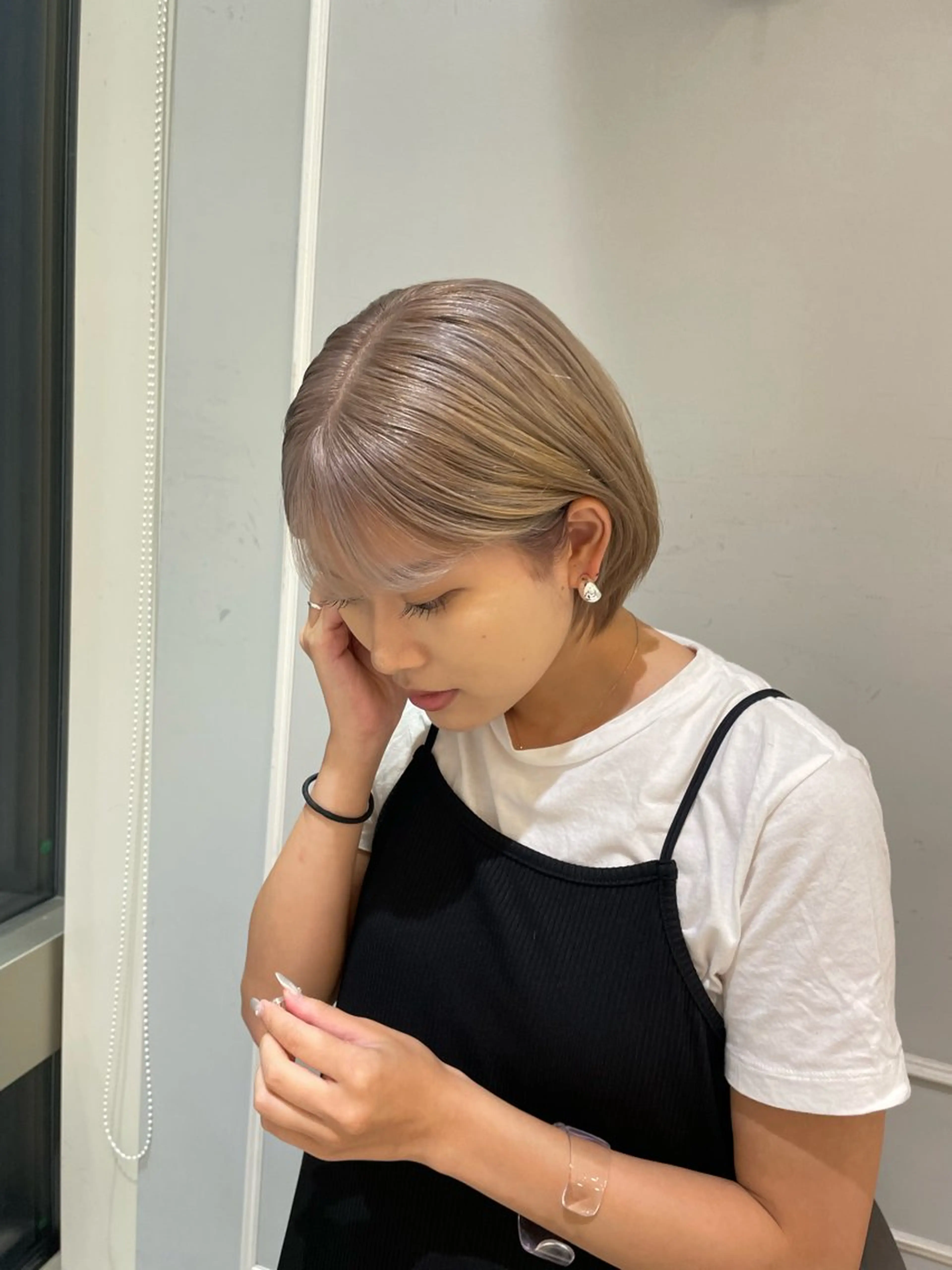 ショート カラー 🩶赤み消しカラー 🐈‍⬛荻野美思🐾のヘアスタイル