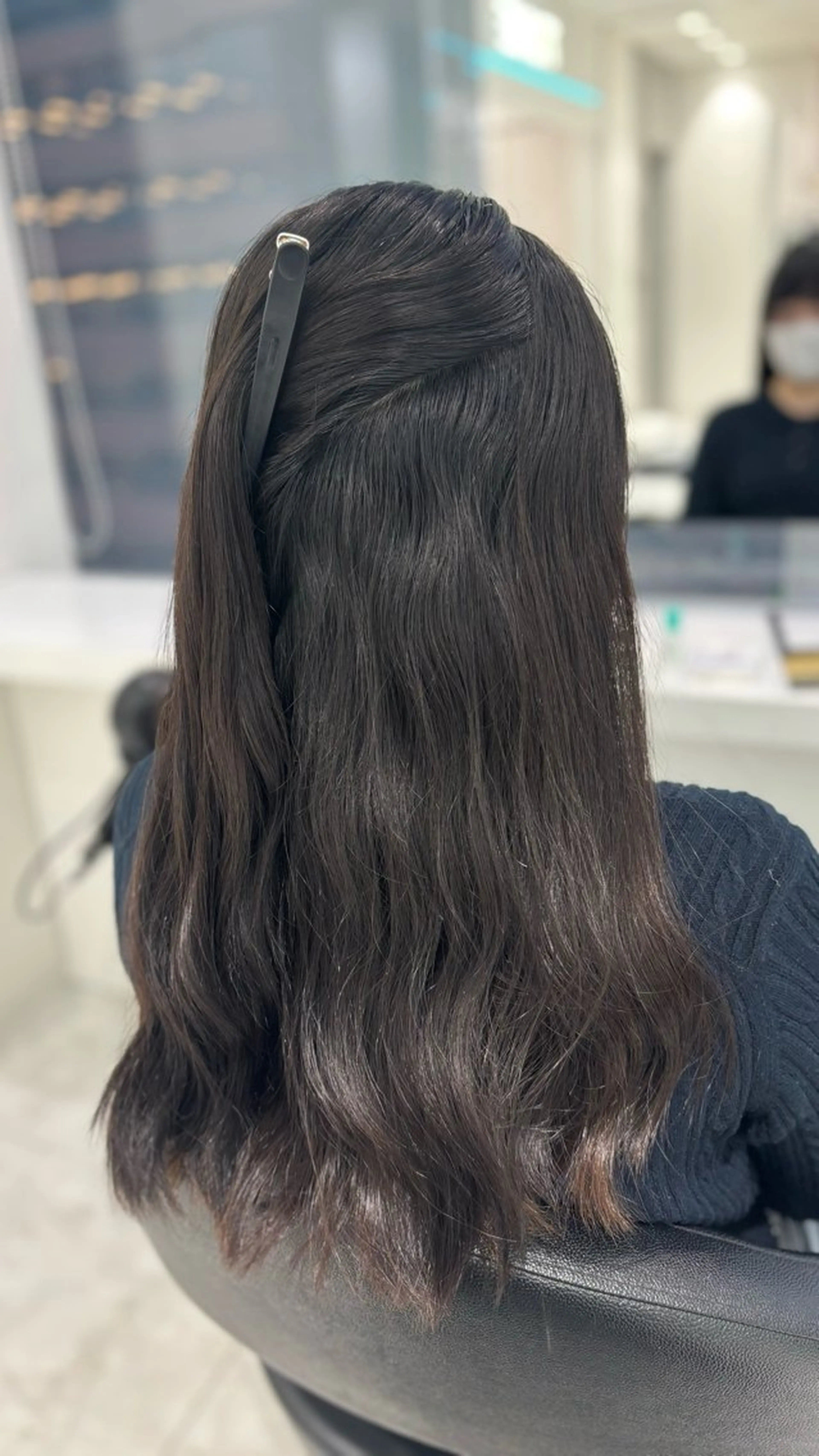 ロング カット 縮毛矯正 トリートメント ブリーチなし透明感 ×縮毛矯正🤍ユウのヘアスタイル