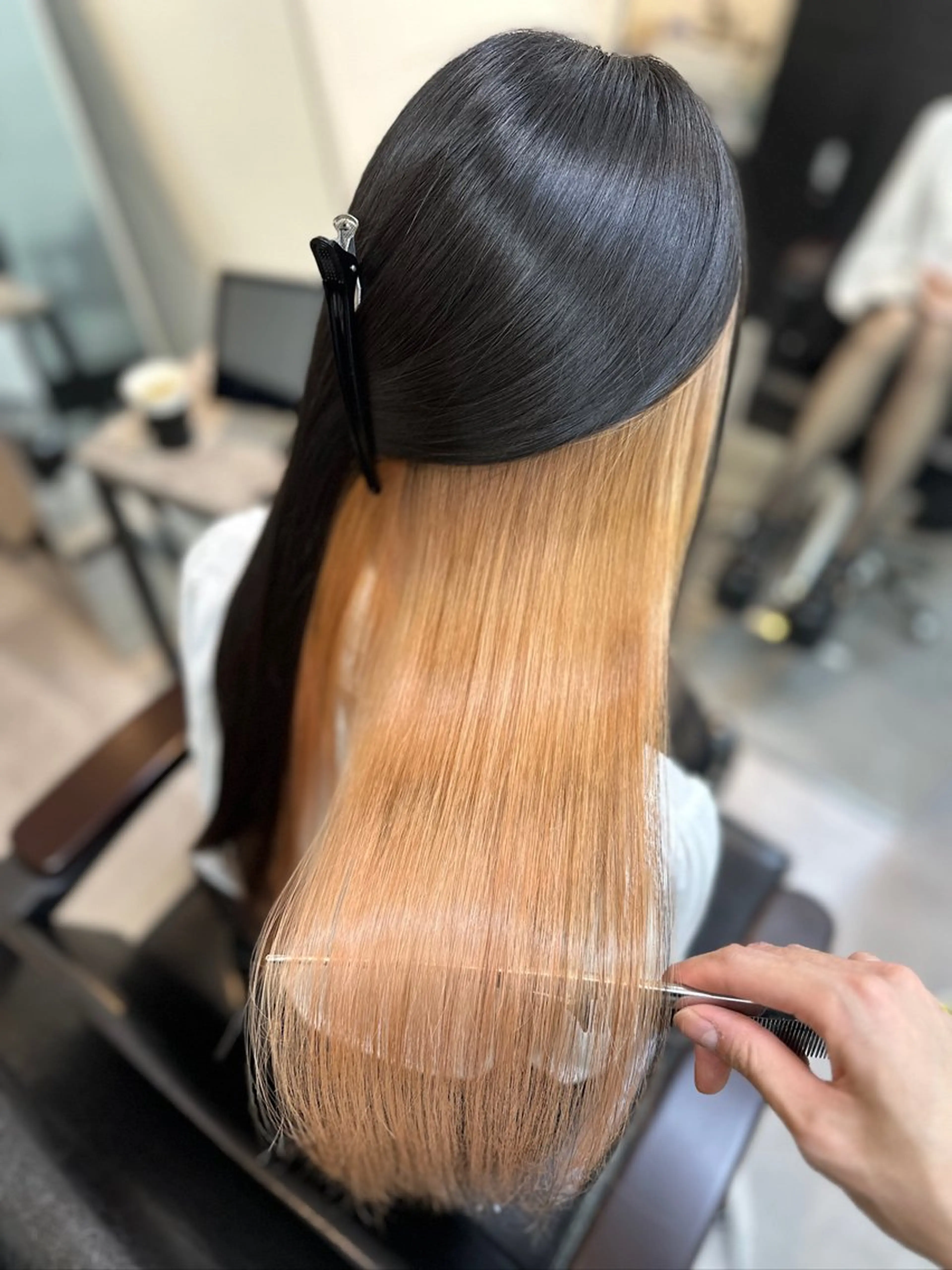 ロング カット ヘアカラー 縮毛矯正 トリートメント shinka　omotesando所属・ブリーチ縮毛矯正 /髪質改善/タイチのヘアスタイル