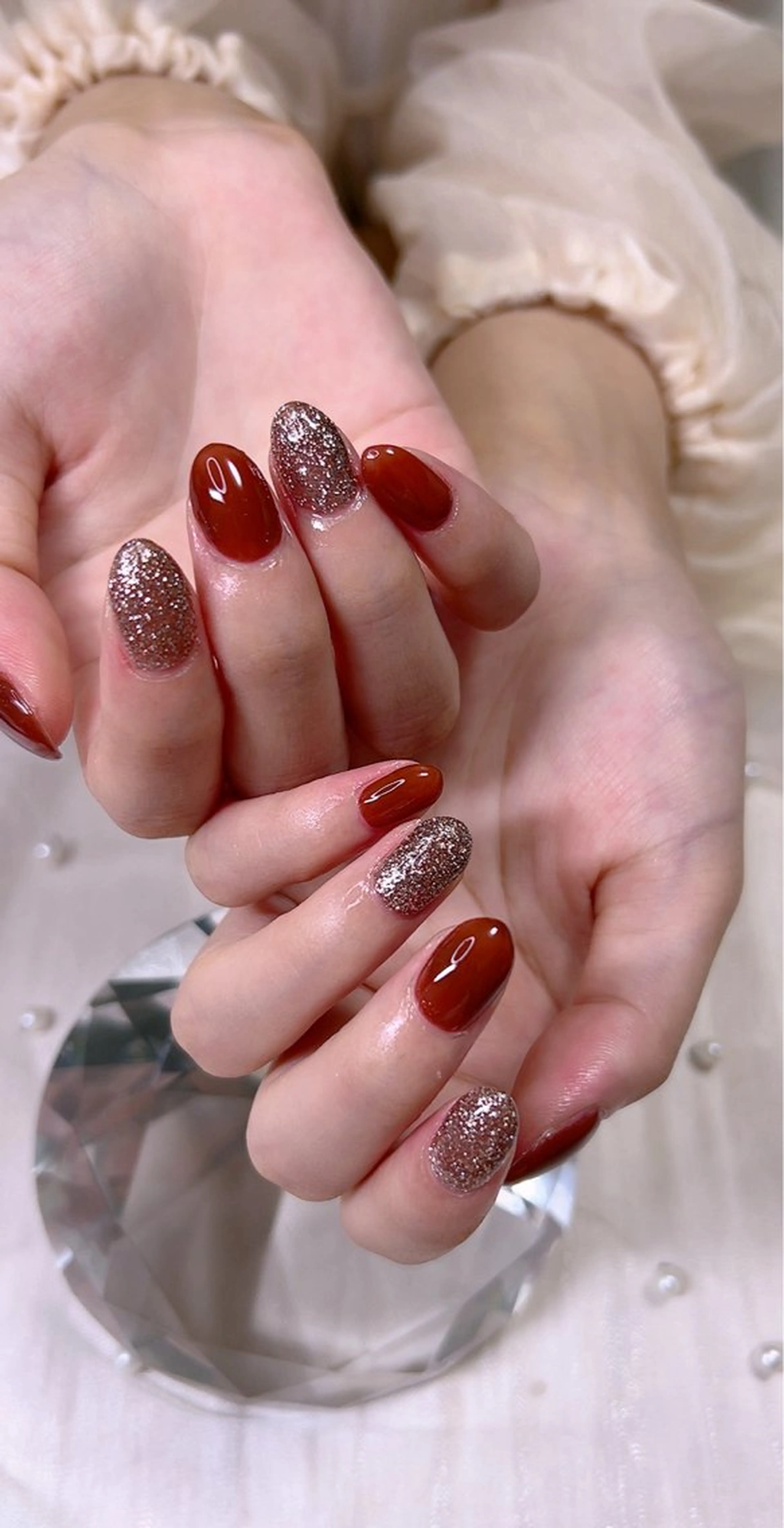 ネイル フラッシュネイル ラメ(グリッター) オフィスネイル シンプルネイル Cute Tips nailのネイルデザイン