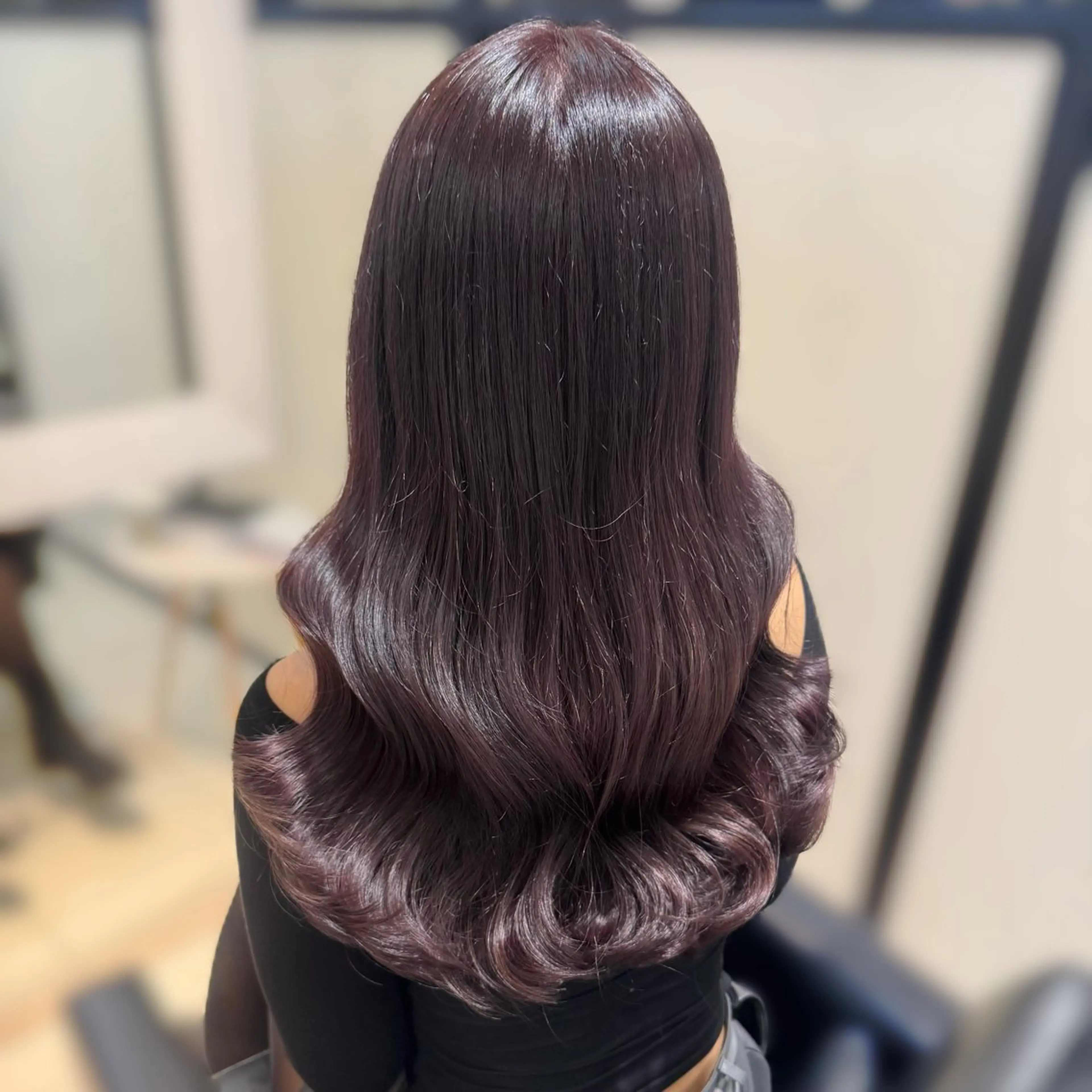 ロング カラー ブリーチ ラベンダーカラー ブリーチなしカラー カット ヘアカラー トリートメント ブリーチなしカラー kana🐱のヘアスタイル