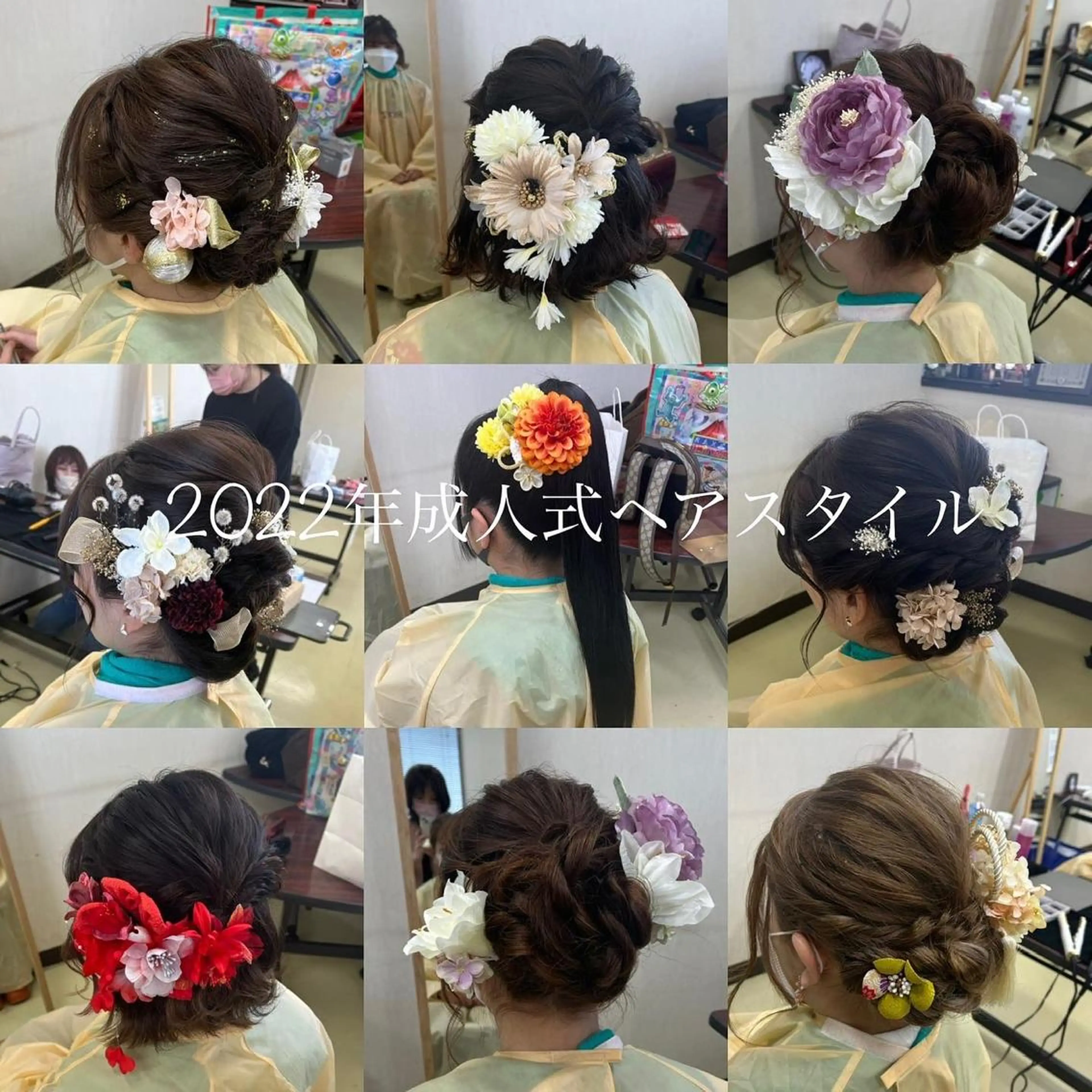 セミロング ヘアアレンジ 成人式 堀口 彩佳のヘアスタイル