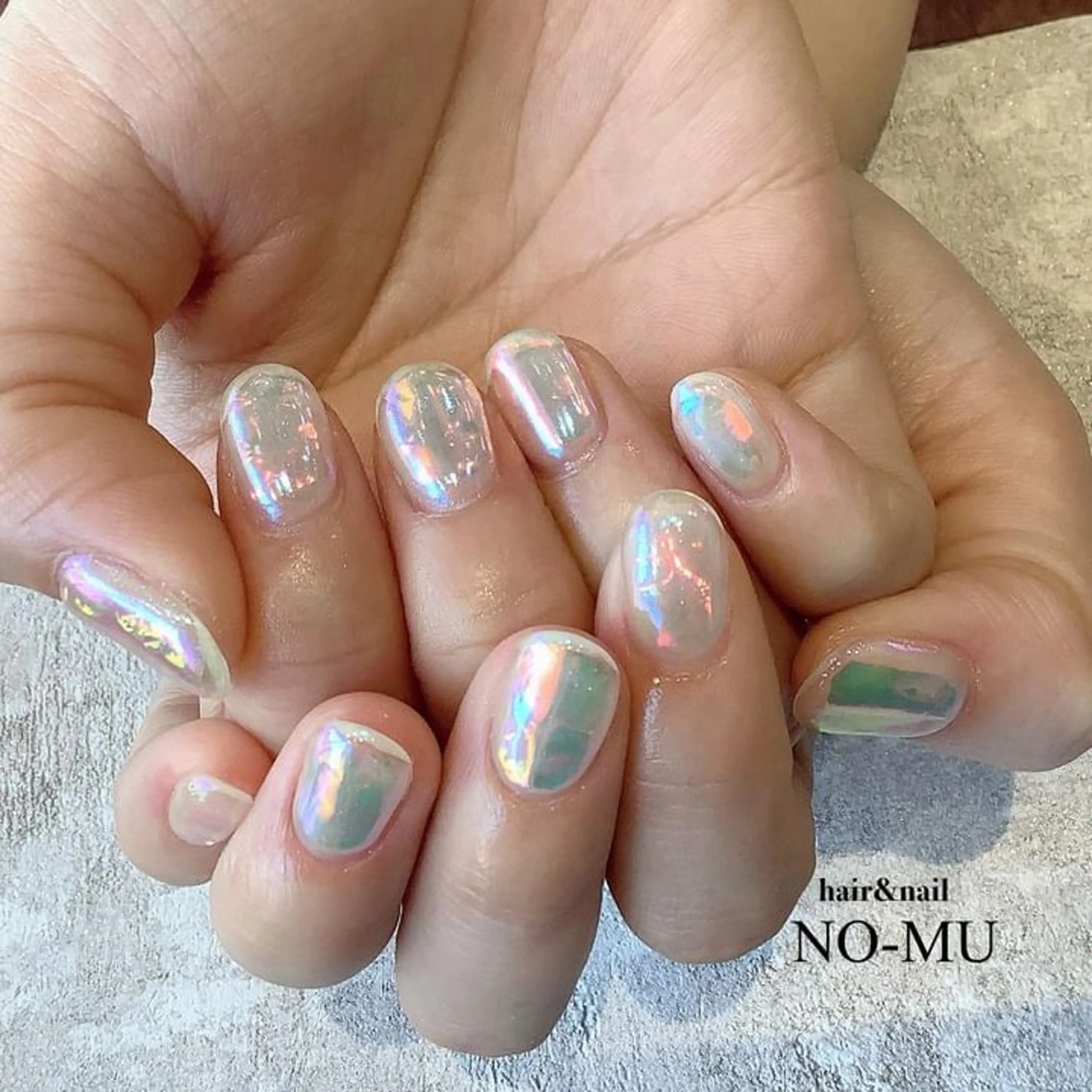 ネイル 氷ネイル・うるうるネイル ハンドネイル hair＆nail NO-MU所属・hair＆nail NO-MUのネイルデザイン
