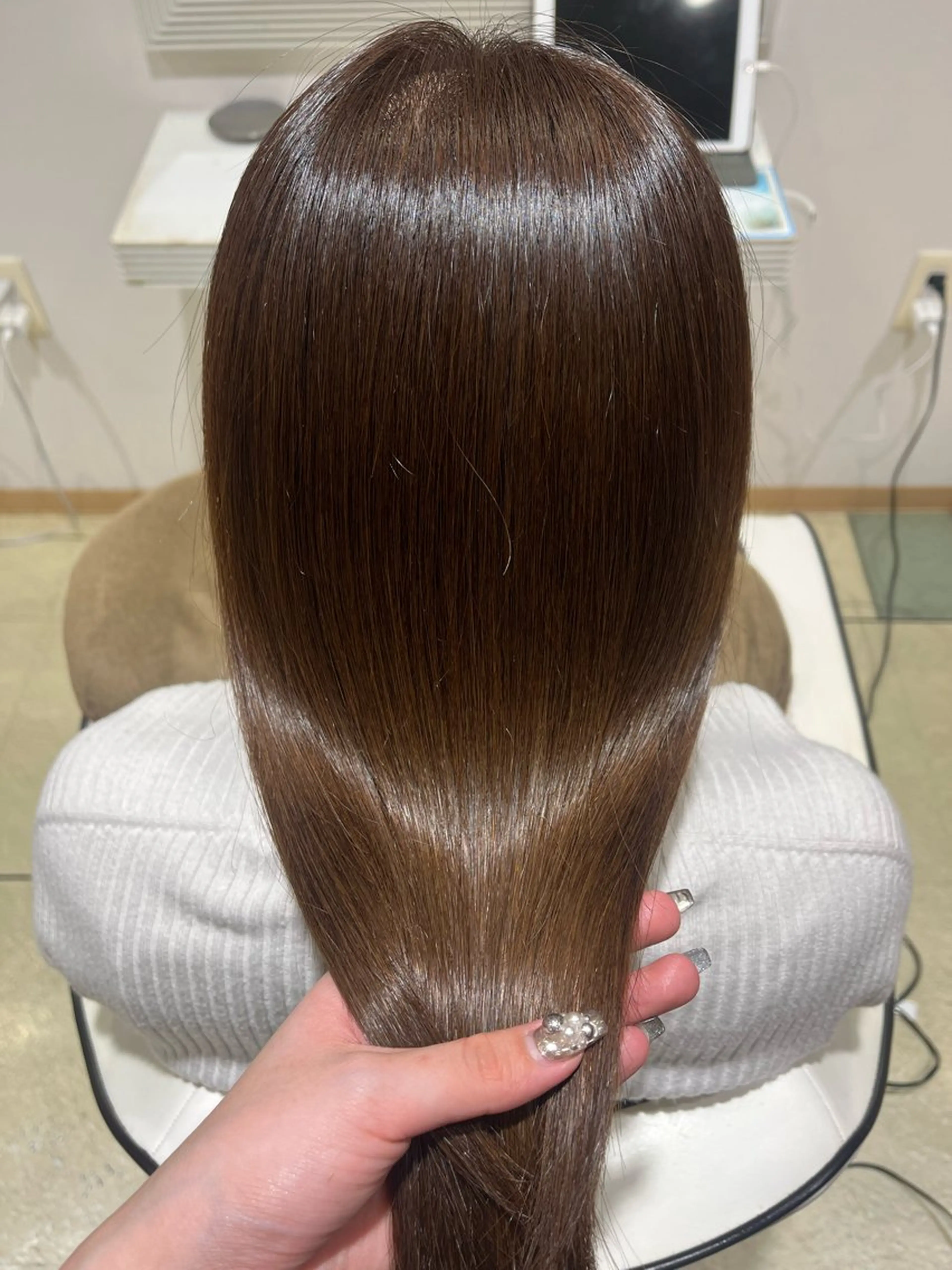 ロング カラー カット ヘアカラー トリートメント ベージュカラー⌇﻿ くびれヘア.𐙚心音のヘアスタイル