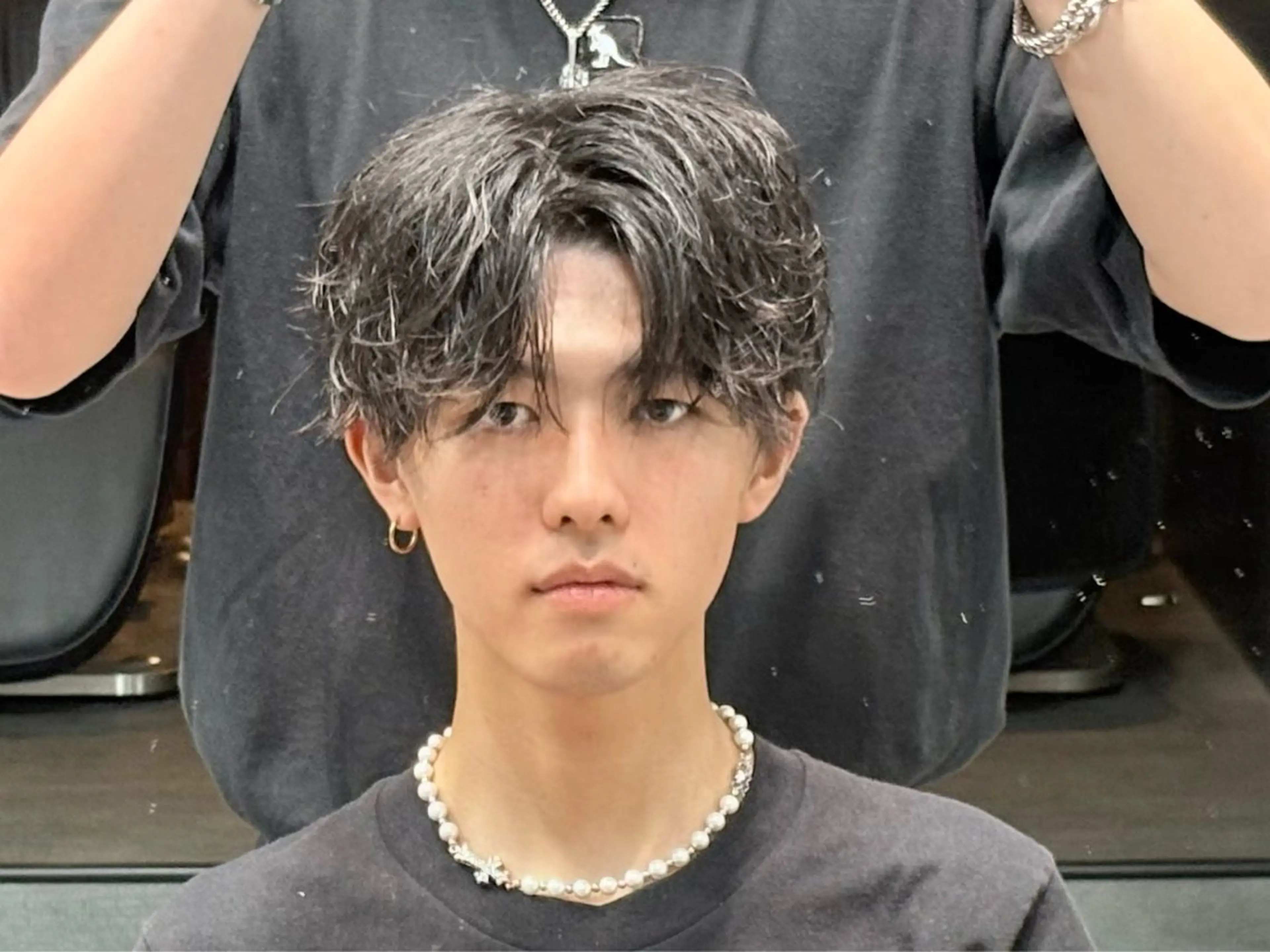 パーマ メンズ 井川 シャドウパーマ ニュアンスパーマのヘアスタイル