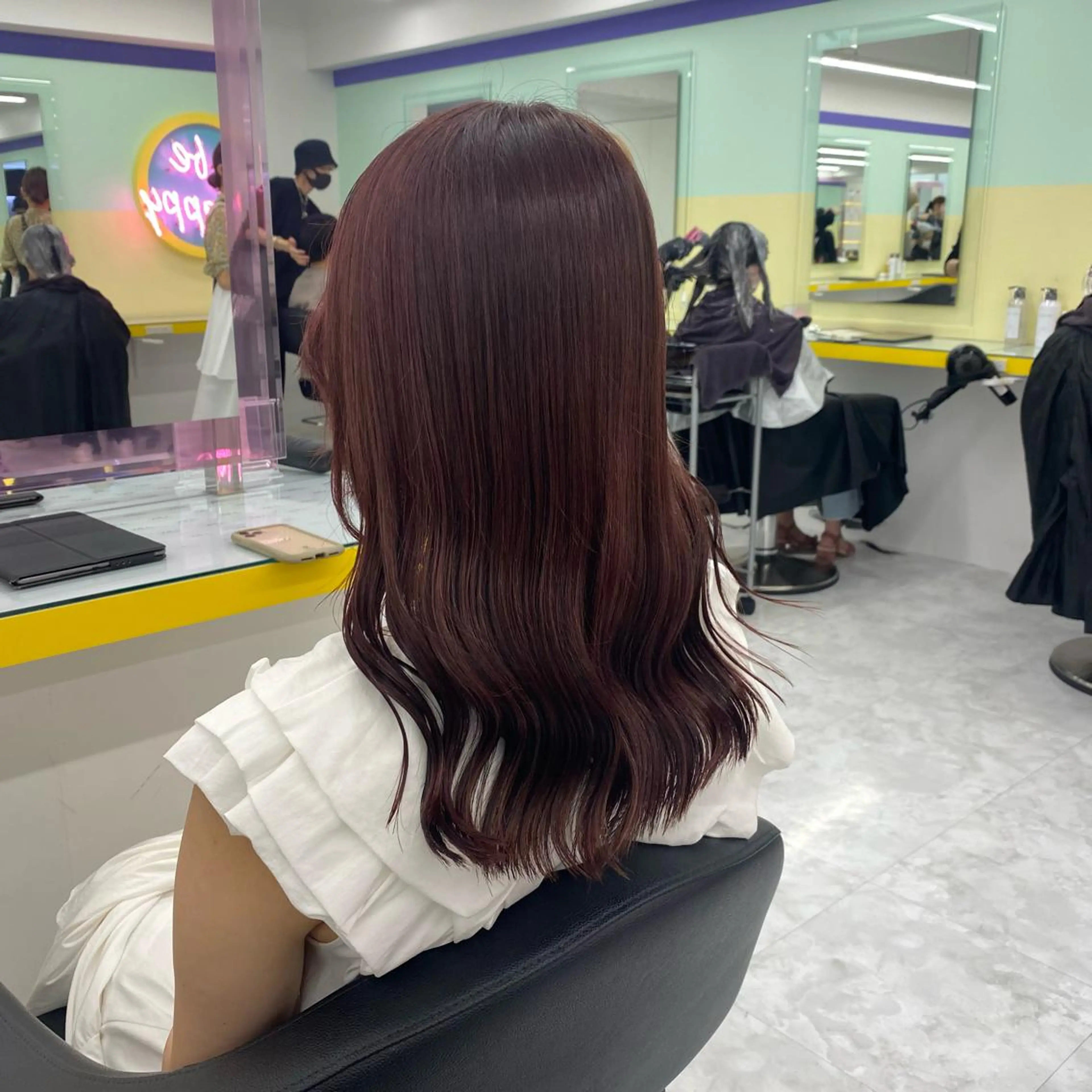 ミディアム カラー パーマ ヘアアレンジ メンズ キッズ ネイル マツエク・マツパ アイブロウ メンズブリーチ ブリーチ ブラウンカラー ブリーチなしカラー ピンクカラー Lumo所属・💖横浜ブリーチなし 💖MIHOのヘアスタイル