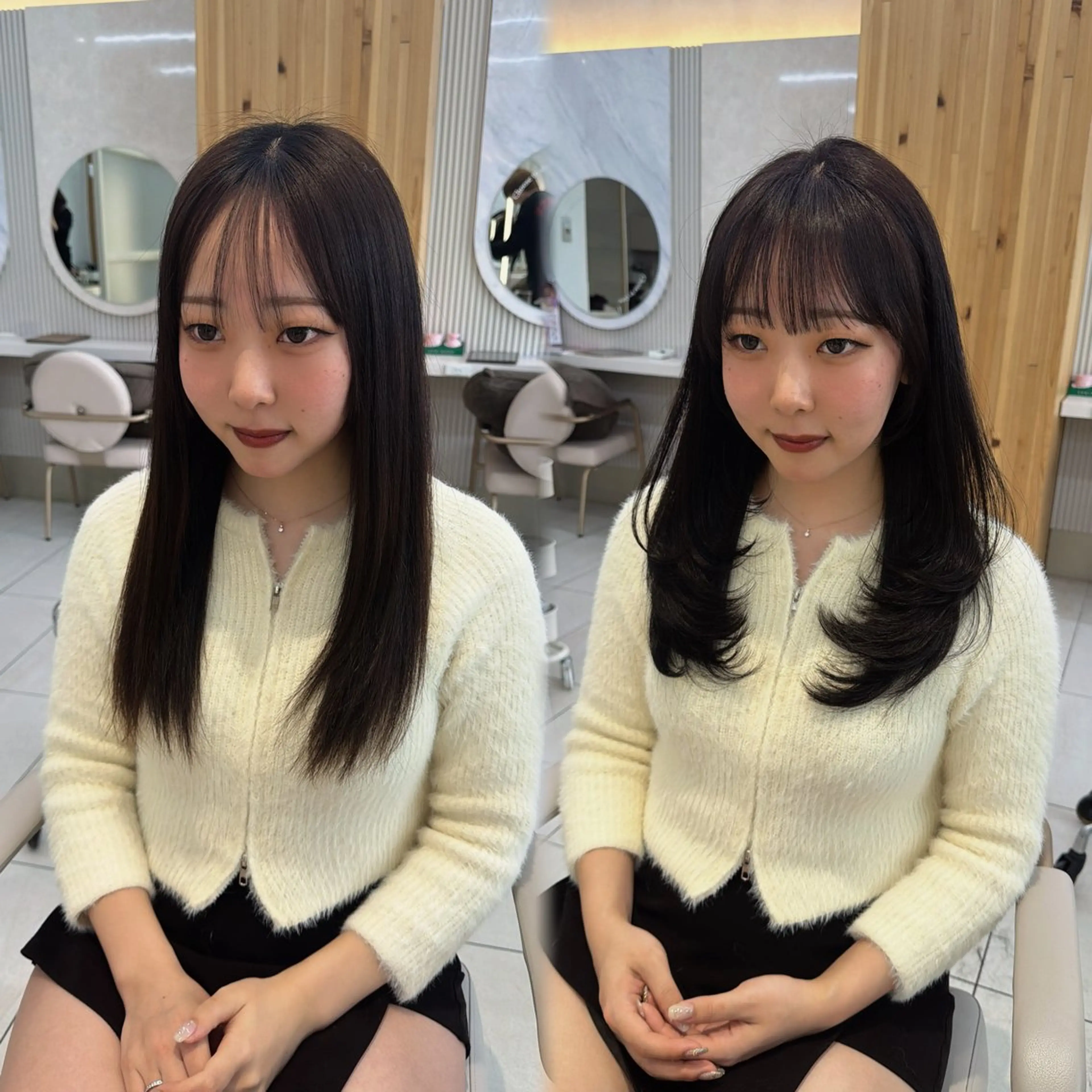 セミロング カット ヘアカラー トリートメント 顔周り/透明感カラー /レイヤー/TAKUのヘアスタイル