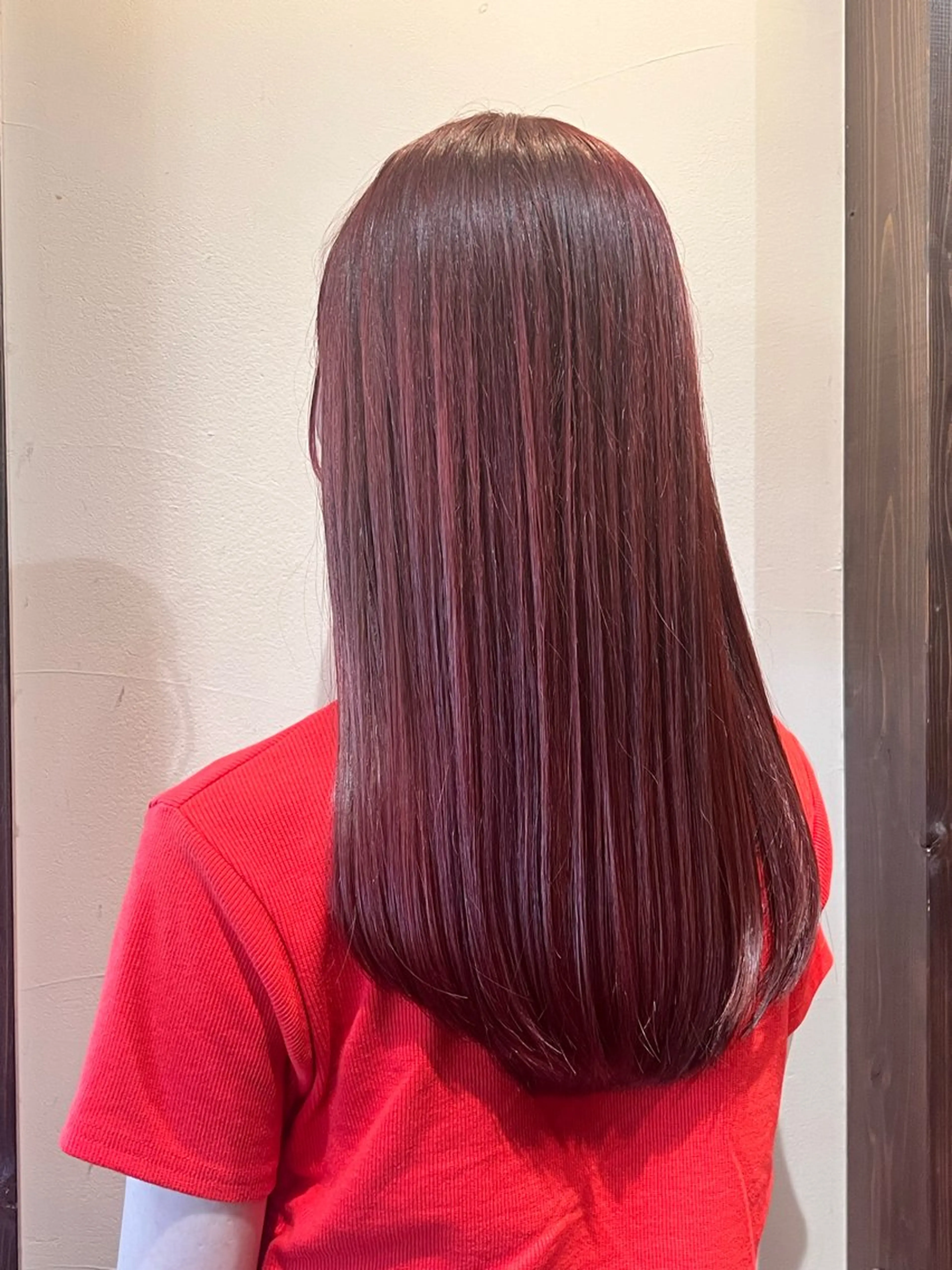 ロング カラー ヘアカラー Luster Friends所属・まゆ | 艶カラー | ストレートのヘアスタイル