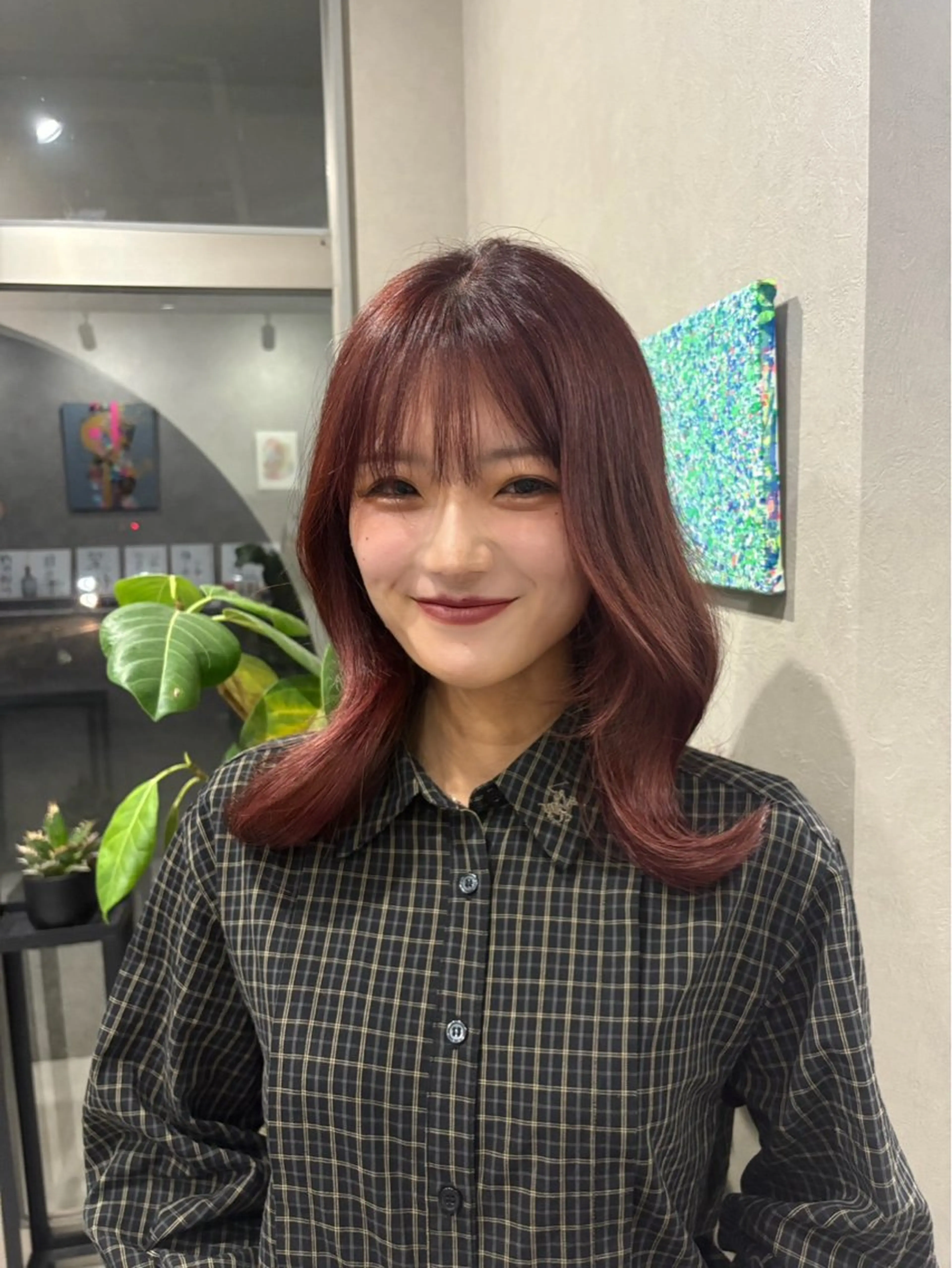 カラー ボルドーカラー ヘアカラー トリートメント ★PALO/ ANNA★のヘアスタイル