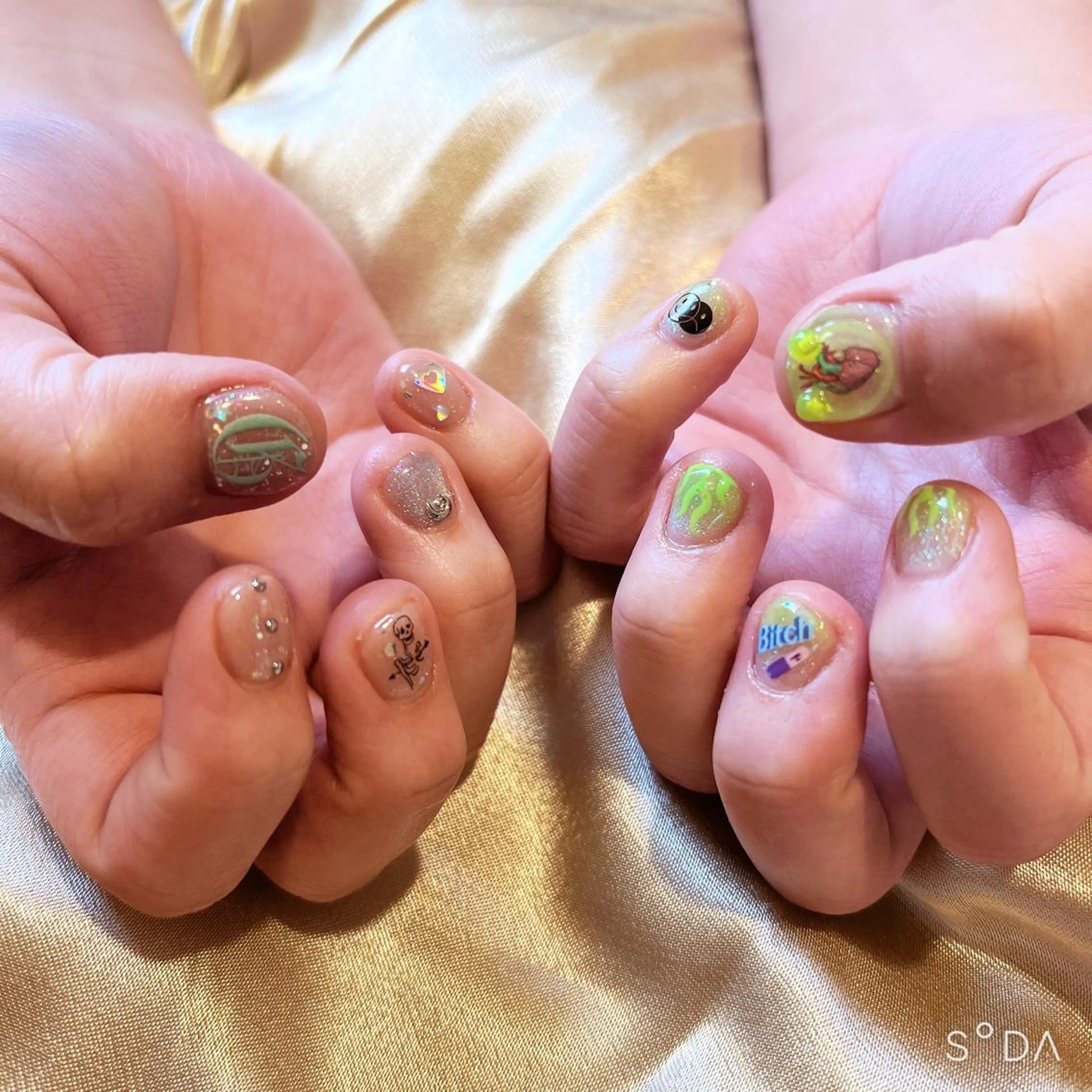 ネイル アートネイル 持ち込み ハンドネイル ハンドケア Allma Nailのネイルデザイン