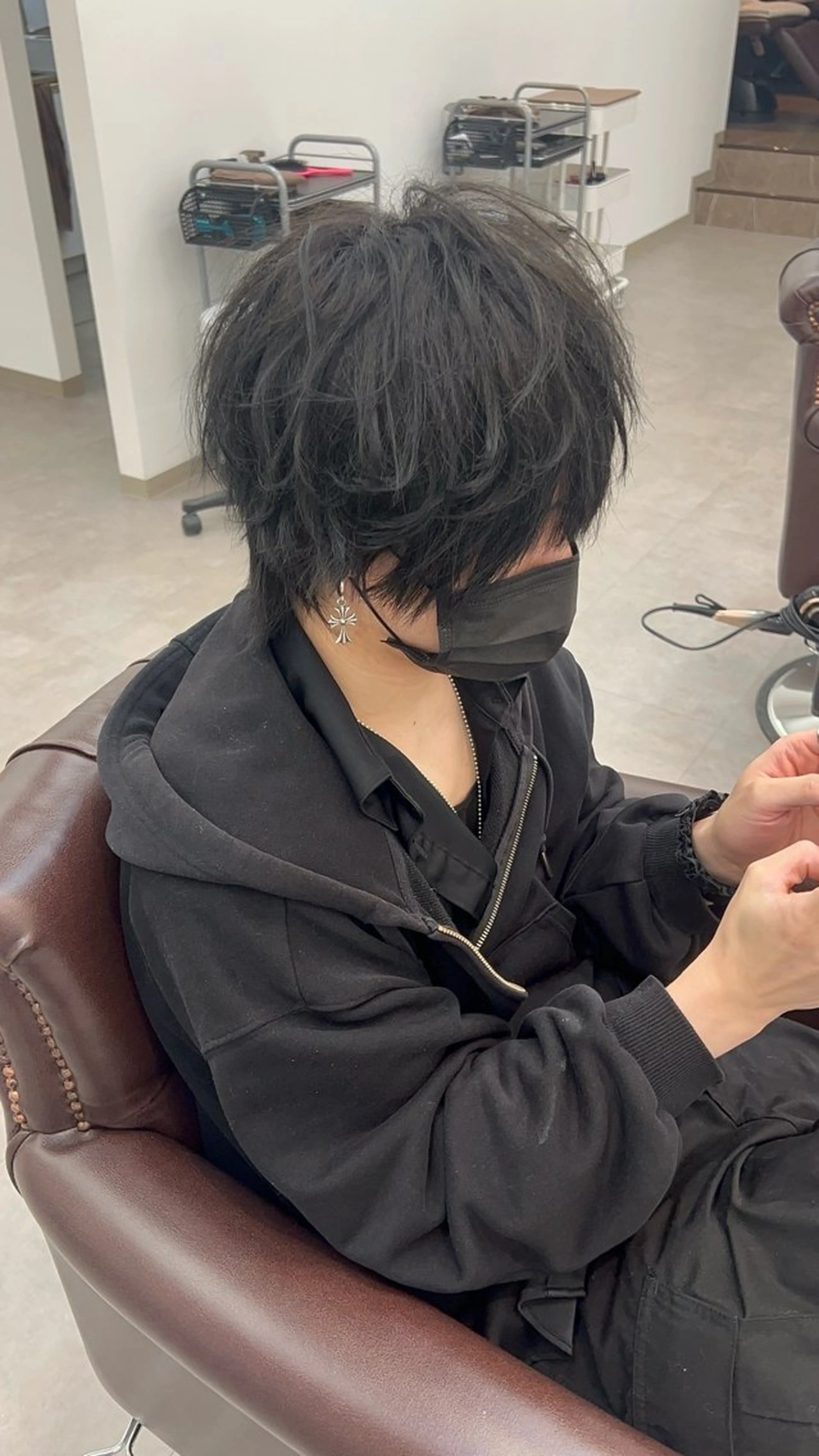 パーマ ヘアアレンジ メンズ qualiaクオリア クラモチ　タクミのヘアスタイル