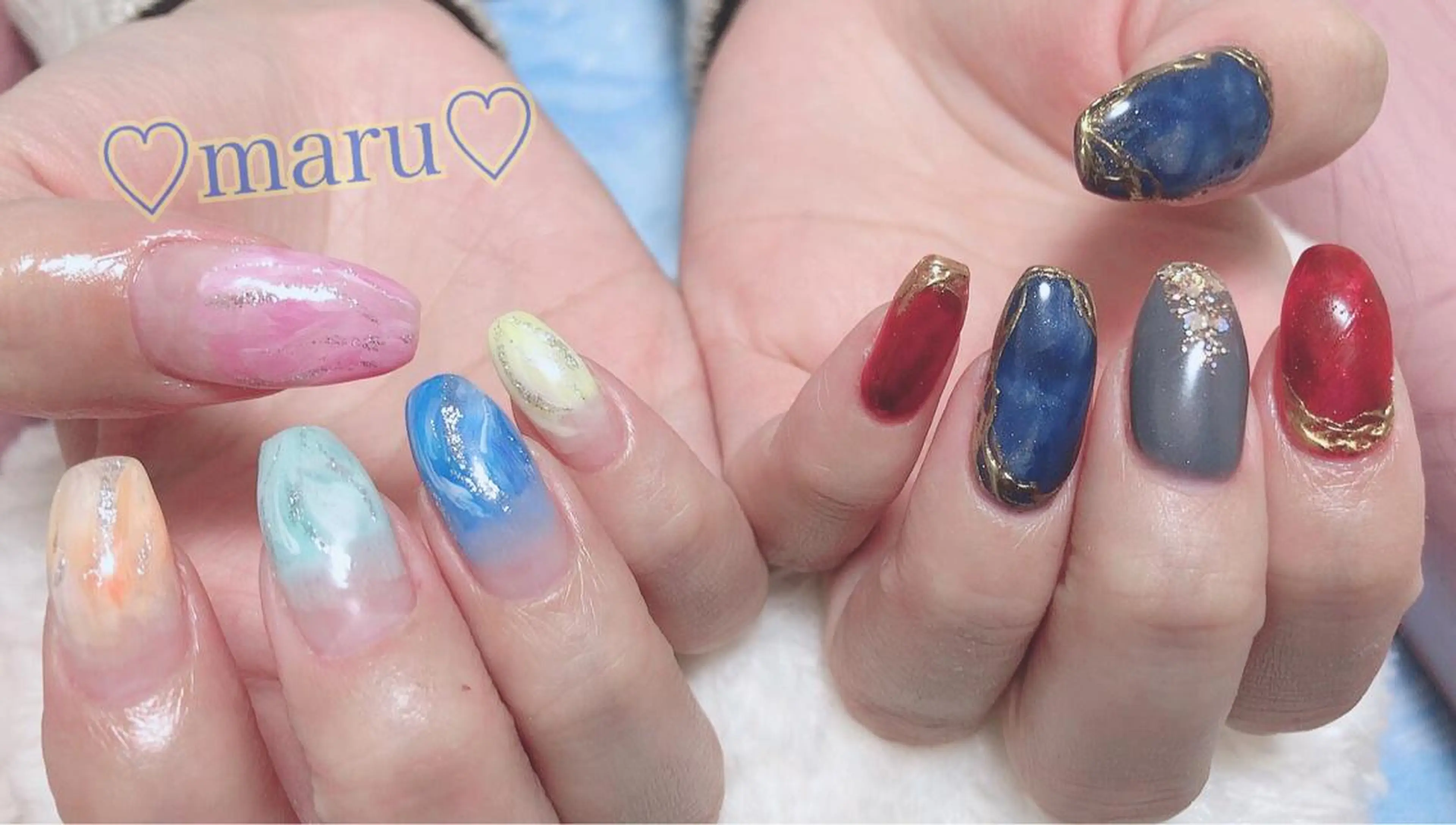 ネイル ハンドネイル フットネイル まるみ ♡のネイルデザイン