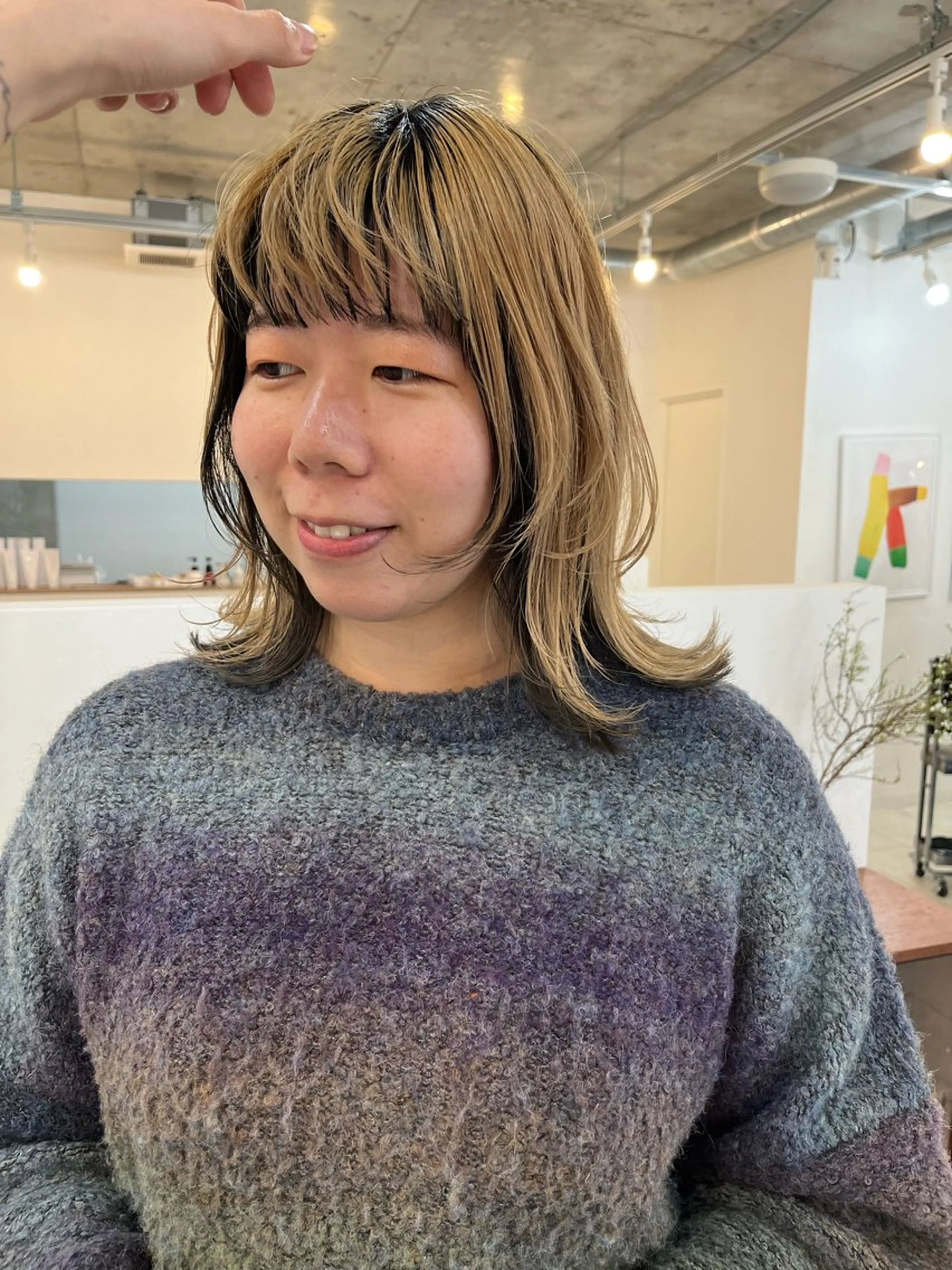 ミディアム カラー カット ヘアカラー NOUN所属・eri kinjoのヘアスタイル