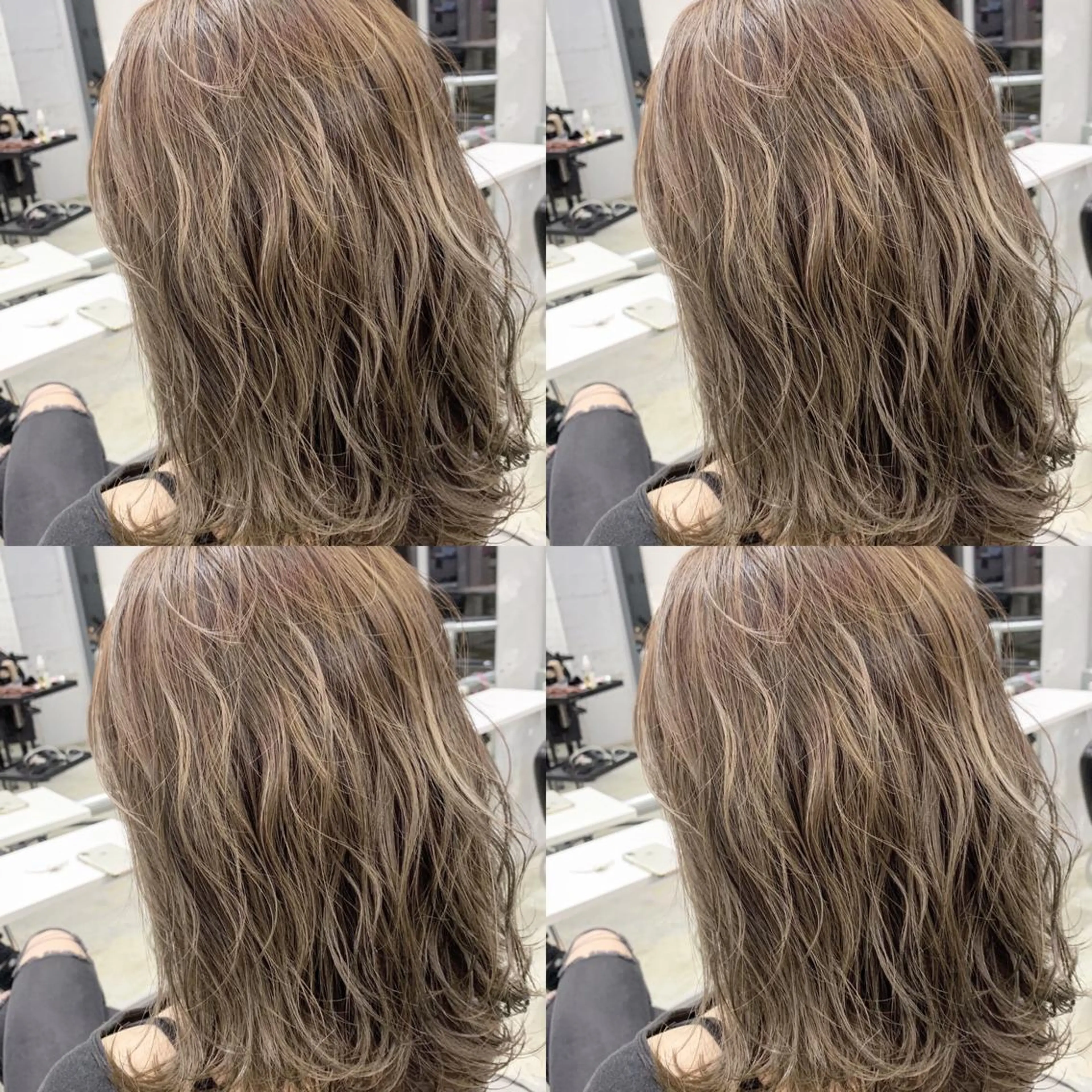 セミロング カラー ヘアアレンジ ベージュカラー ハイライトカラー ハイライト 垢抜け案内人 鈴木聖矢✂️のヘアスタイル