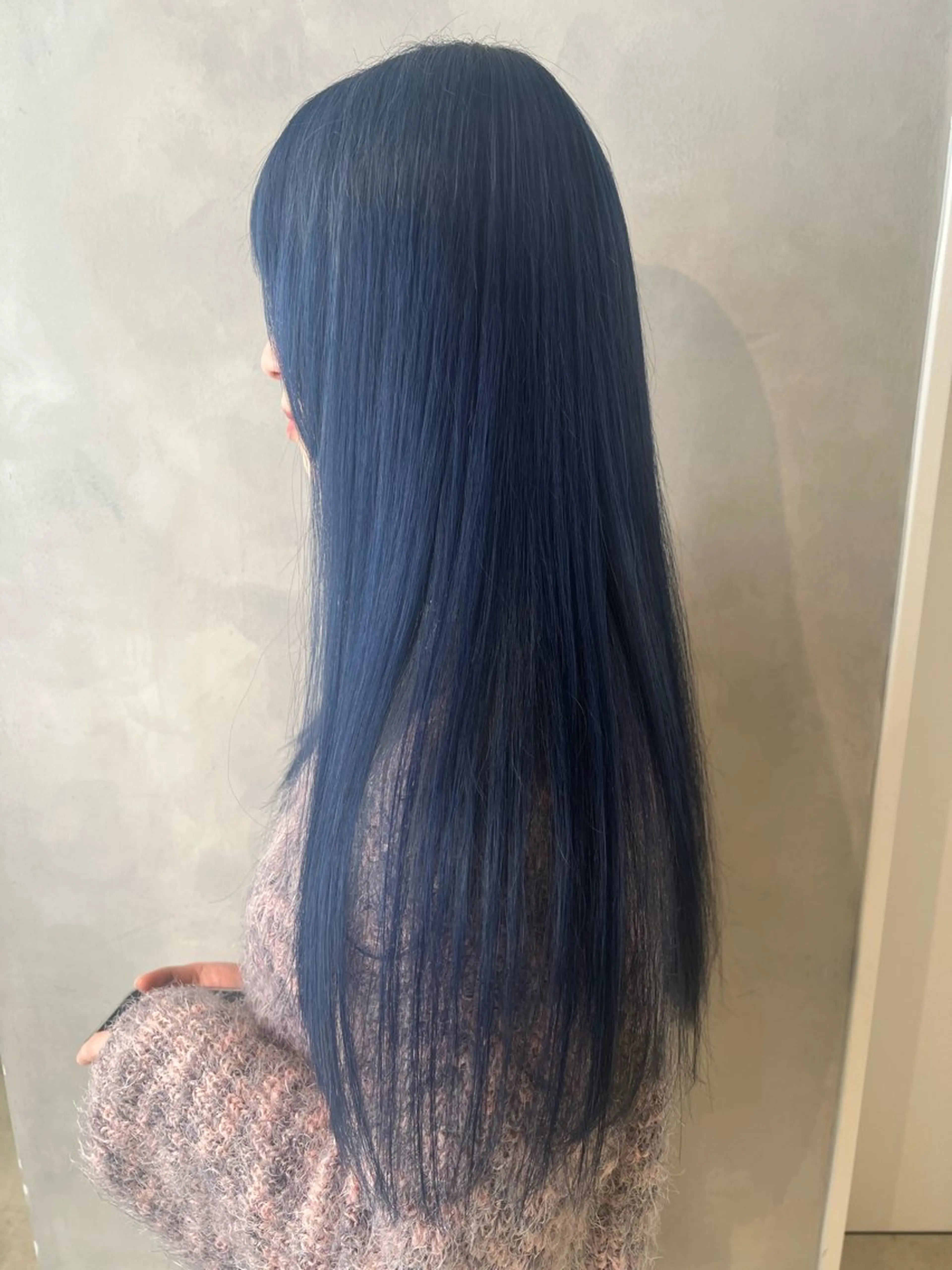 ロング カラー ブルーカラー ヘアカラー トリートメント 渋谷ハイトーン/ デザインカラー阿部のヘアスタイル