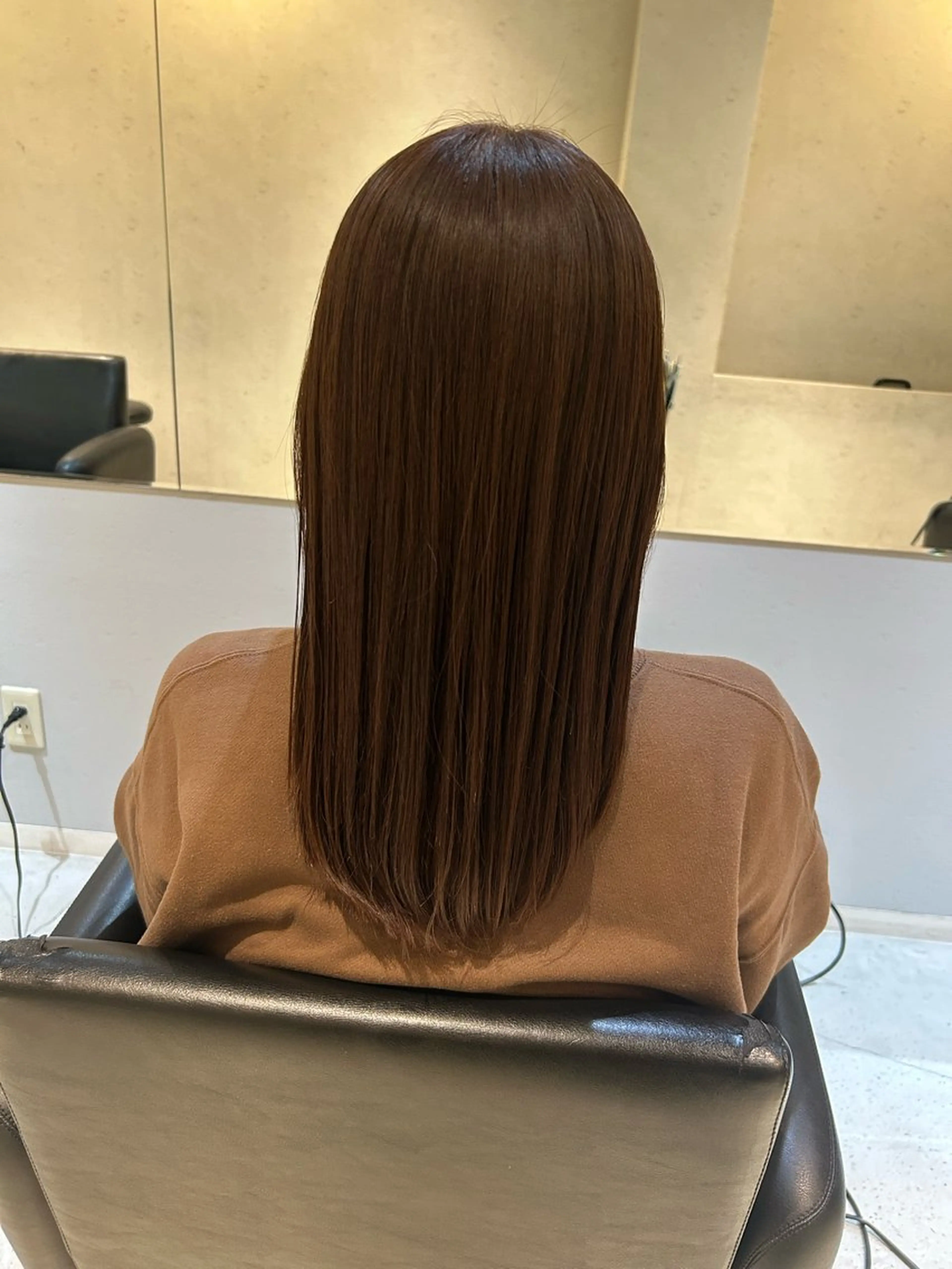 セミロング カラー ピンクカラー 髪質改善 小川 優美のヘアスタイル