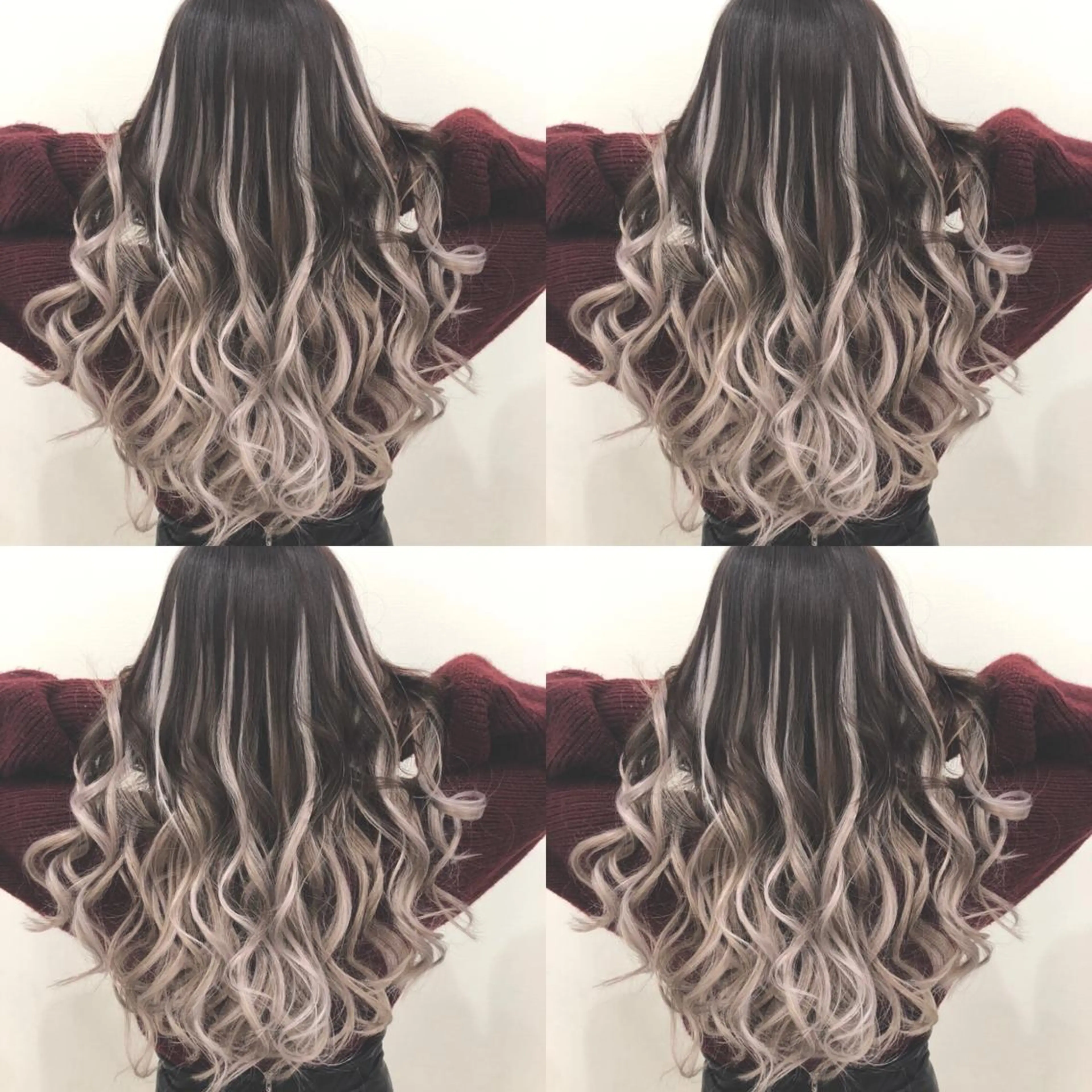 ロング カラー シールエクステ バレイヤージュ エクステ レイヤーカット 🌷MAYU 🌷のヘアスタイル