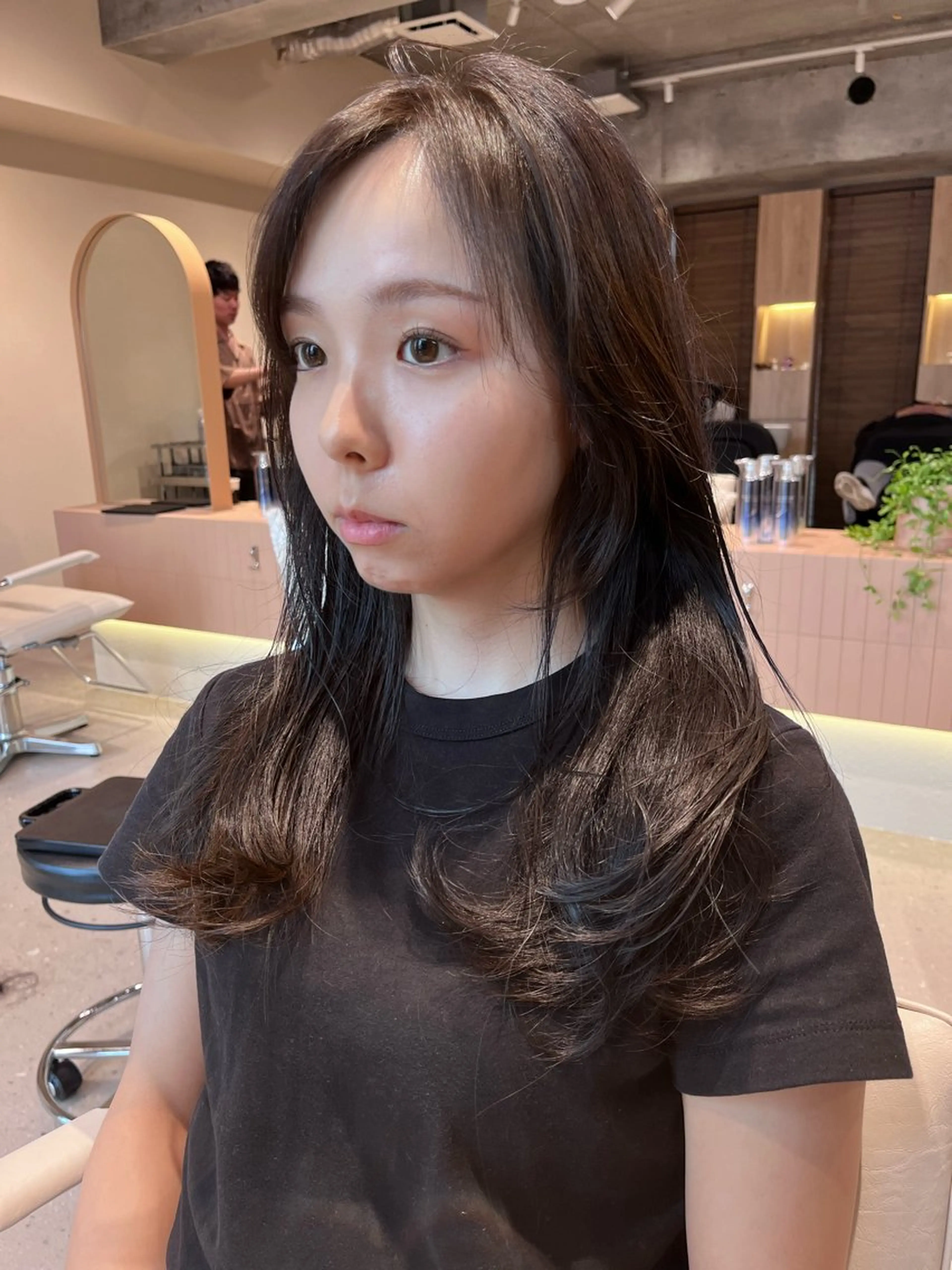 セミロング パーマ カット ヘアカラー トリートメント 武井　弘希 ブリーチなしカラー✨のヘアスタイル