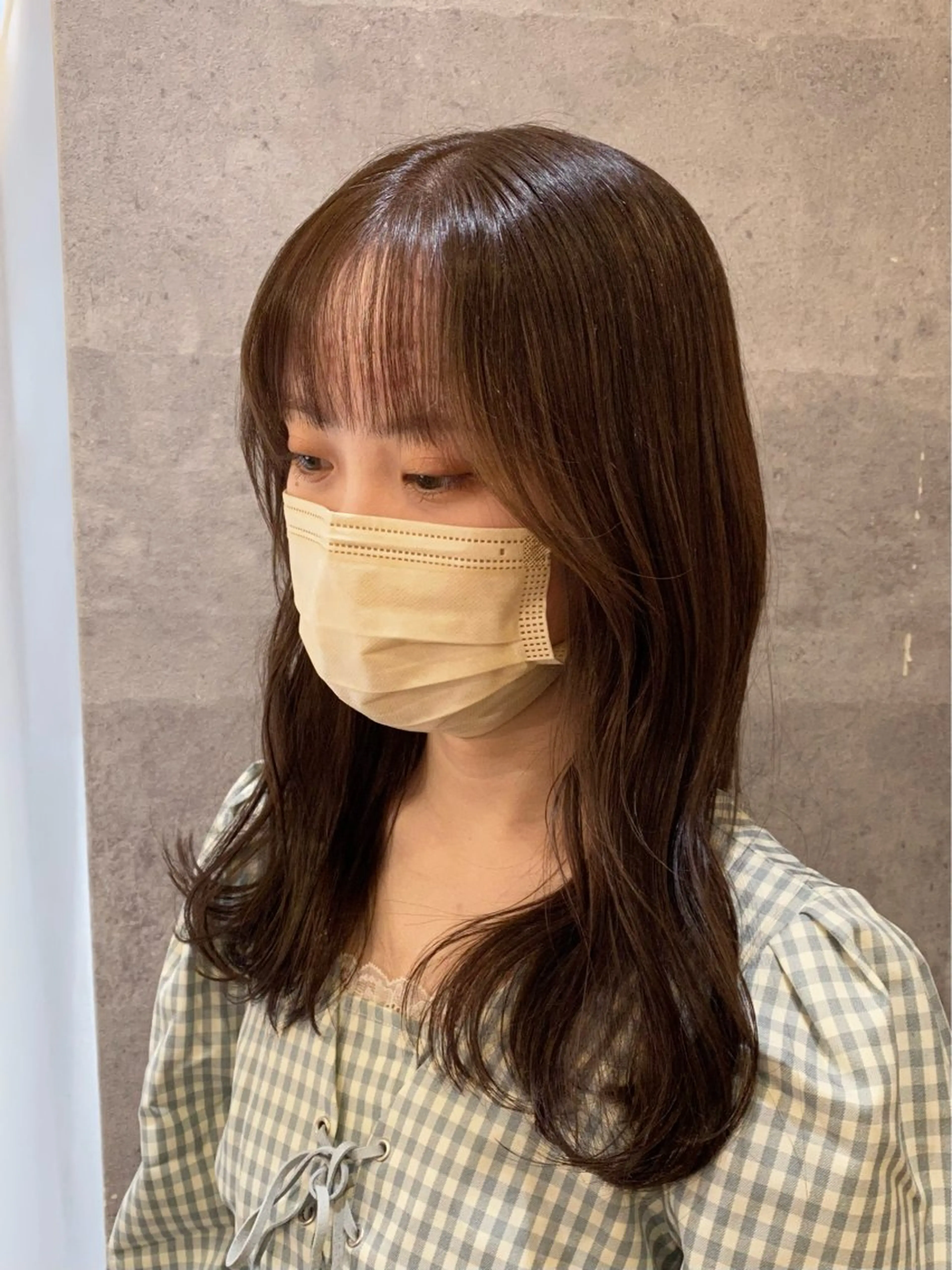 セミロング カラー アッシュ ベージュカラー カット ヘアカラー トリートメント LATTE所属・𝑺𝒂𝒌𝒊 🩶マンツーマン施術のヘアスタイル