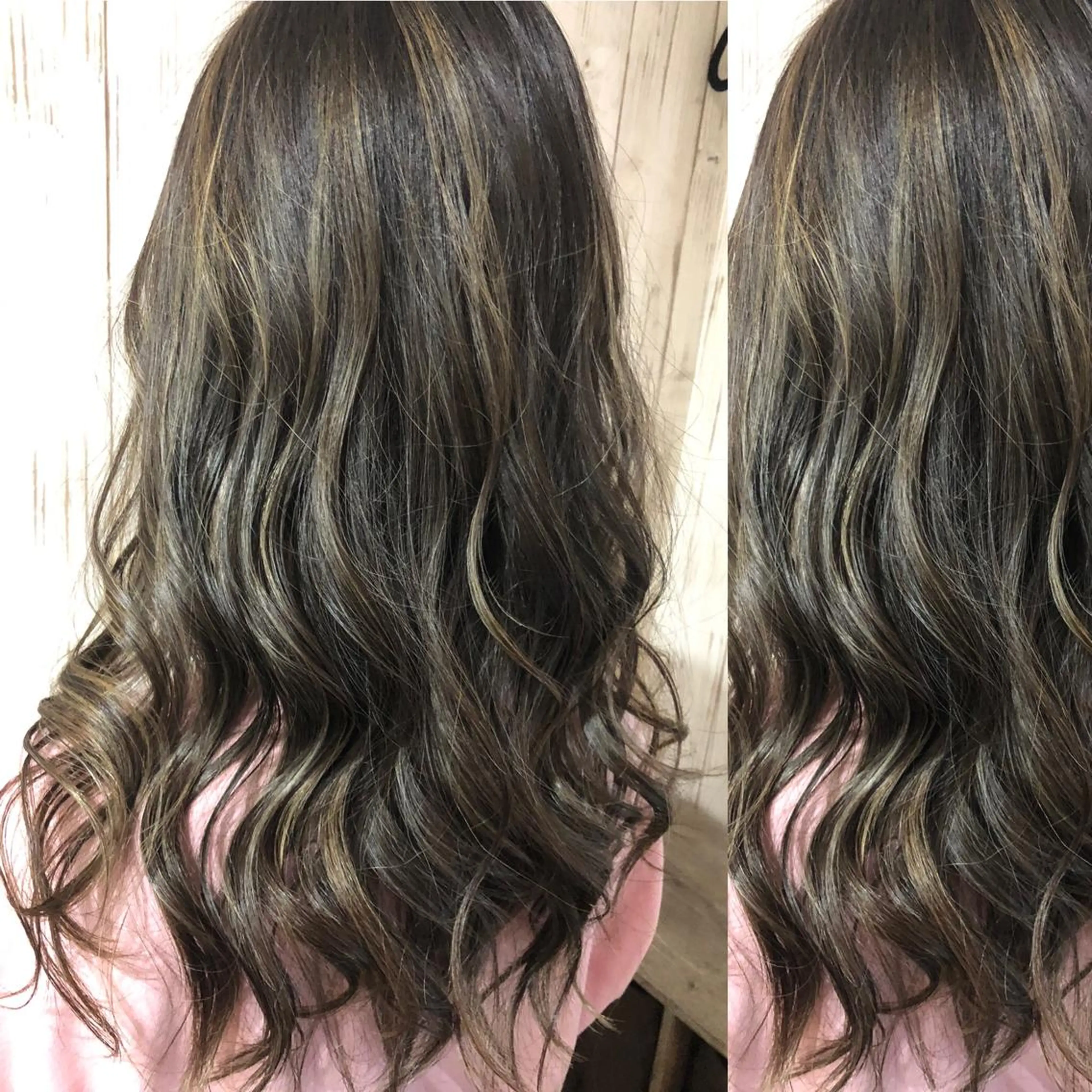 ロング カラー 黒髪 ハイライトカラー ハイライト ヘアカラー トリートメント ヘアサロンオスカー 岸和田蛸地蔵店のヘアスタイル