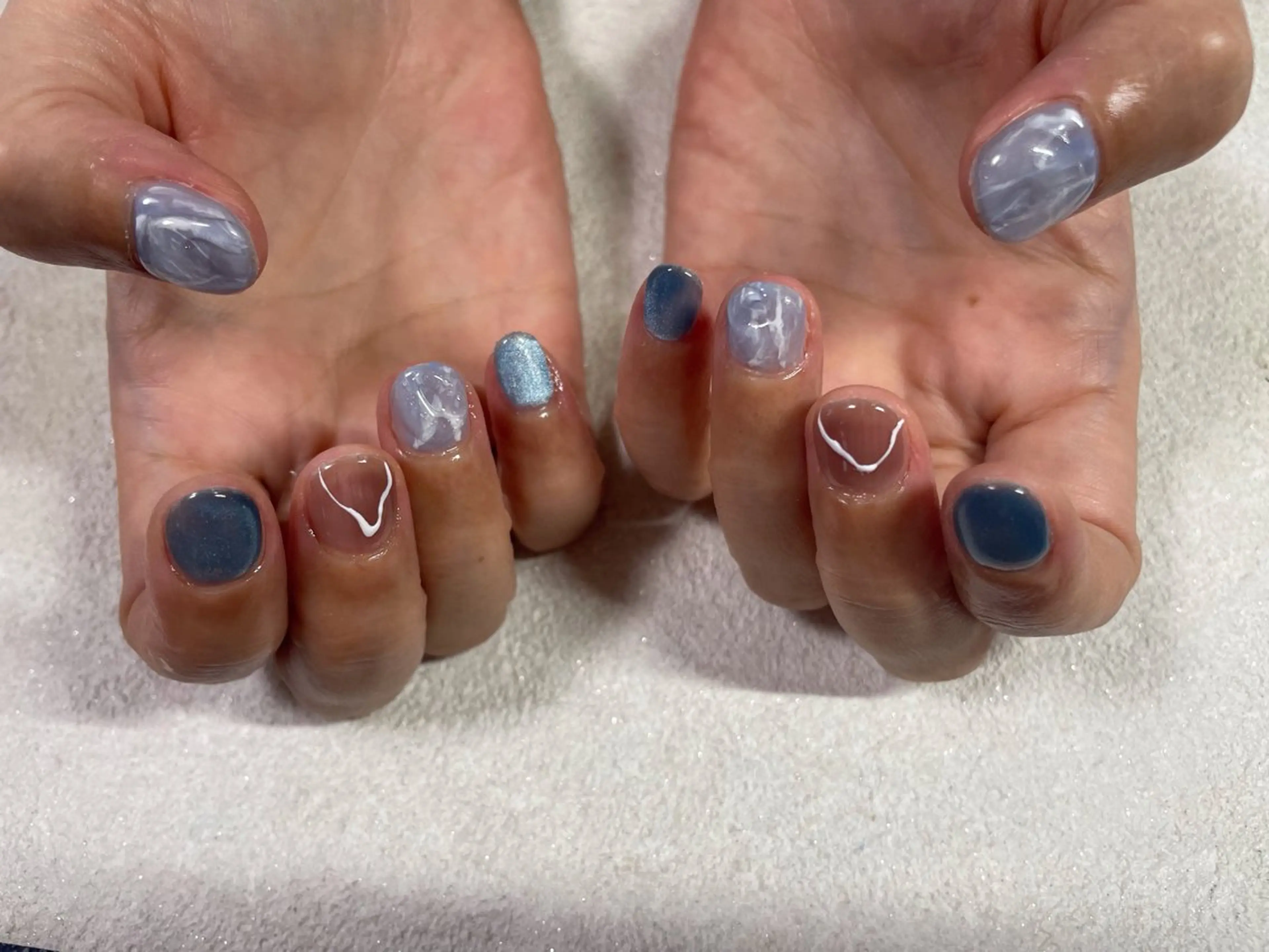 ネイル ジェルネイル 韓国ネイル メンズネイル パラジェル 春ネイル ハンドネイル kiki nail 二子玉川のネイルデザイン