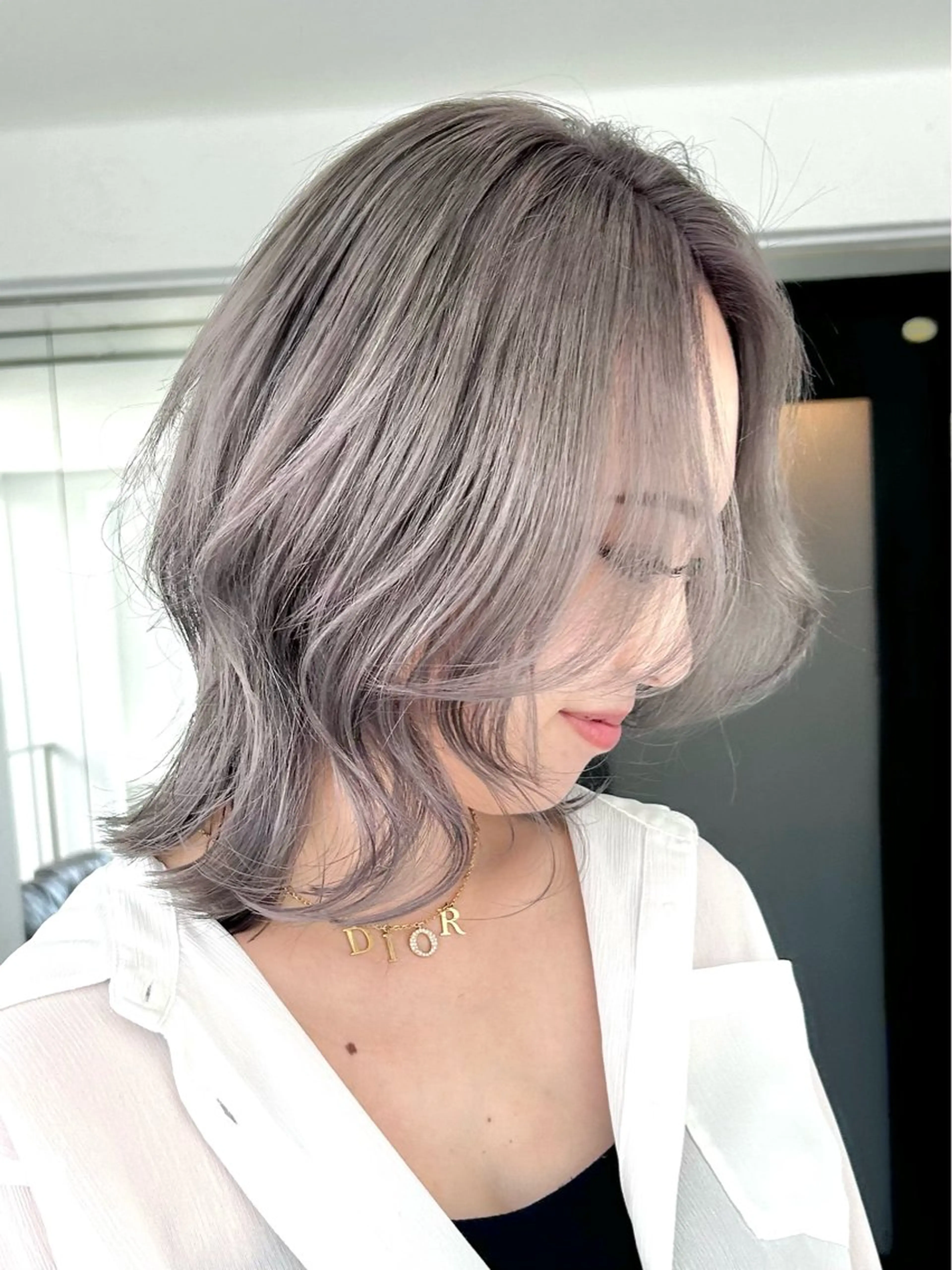 ショート カラー ボブレイヤー ボブ レイヤーカット ヘアカラー i'll 髪質改善 淀屋橋 大阪【イル】所属・ハイトーンボブ /tasukuのヘアスタイル