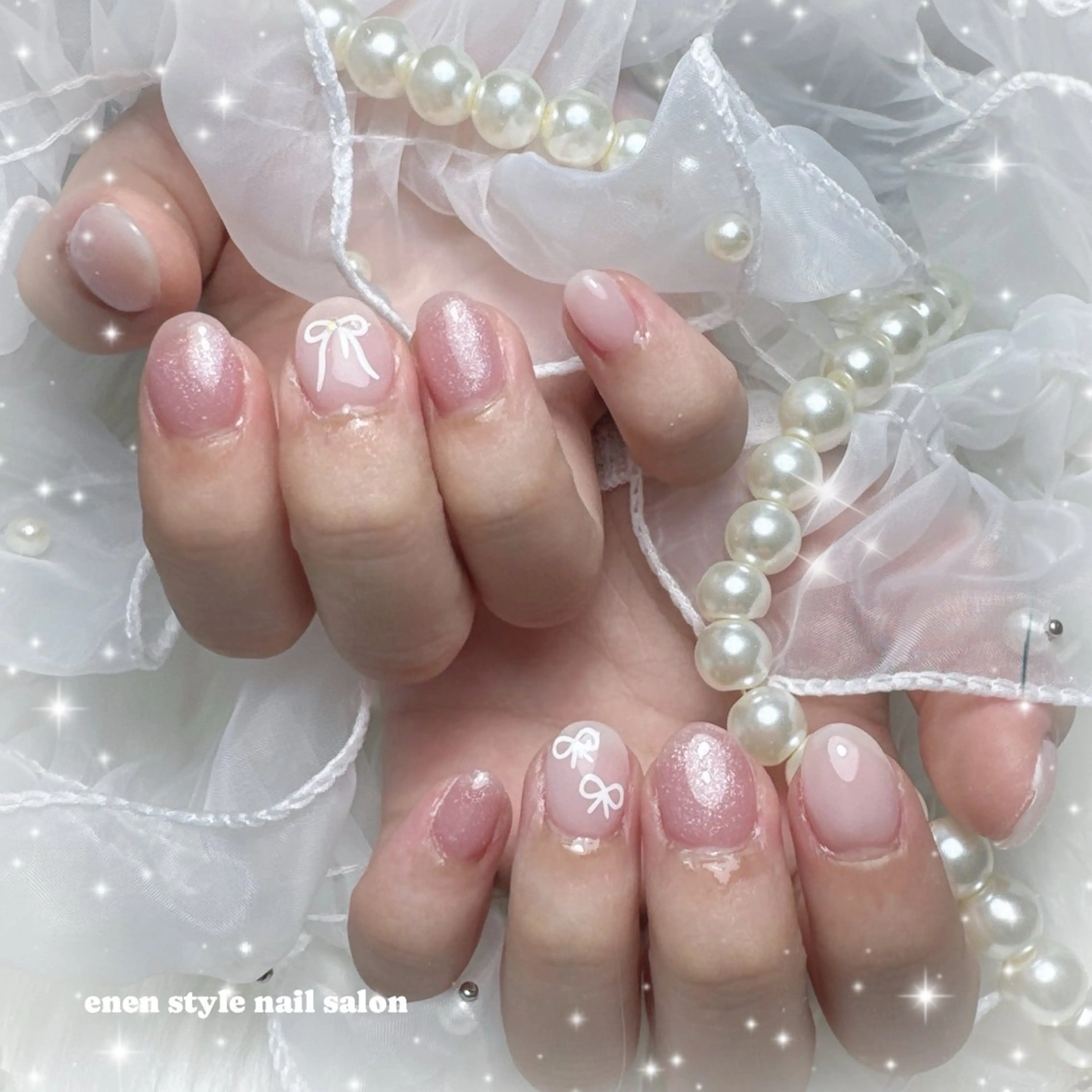 ネイル リボン enenstyle Porcelarts & Nail Salon所属・enenstyle あやの💌のネイルデザイン