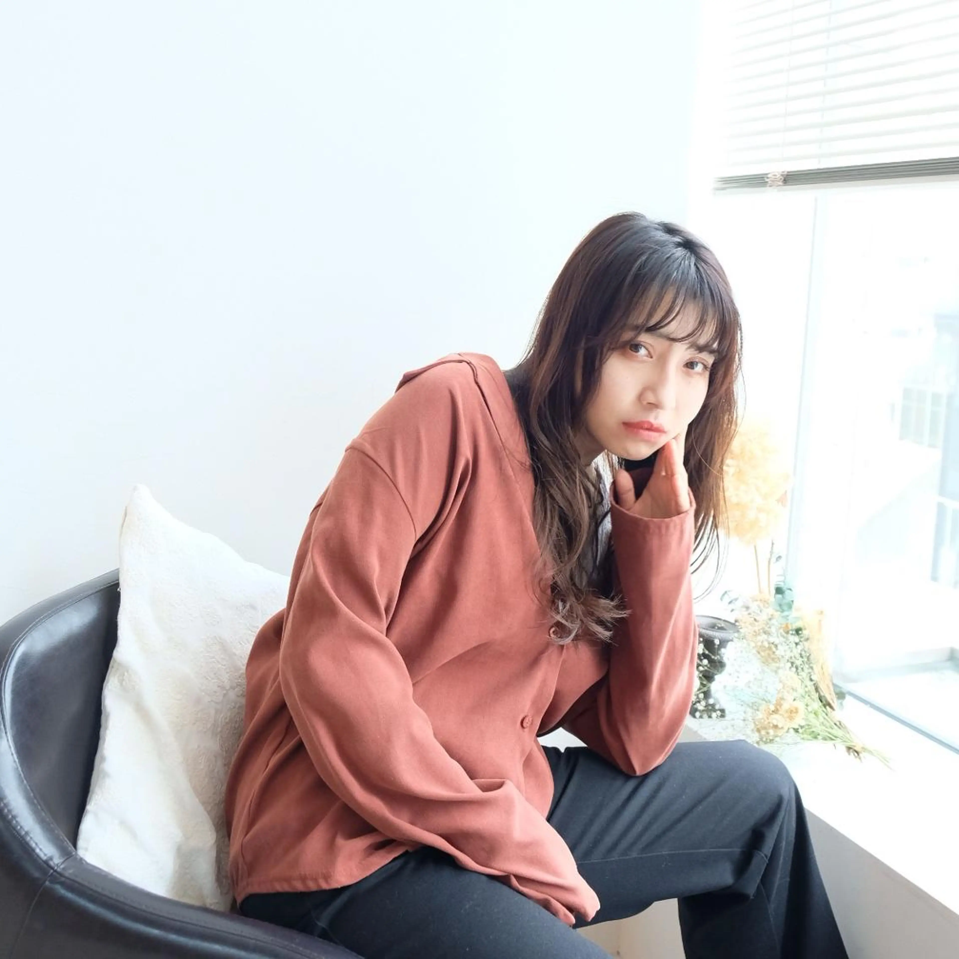 ロング カラー パーマ シースルーバング 大人可愛いHair ❤︎Ayakoのヘアスタイル