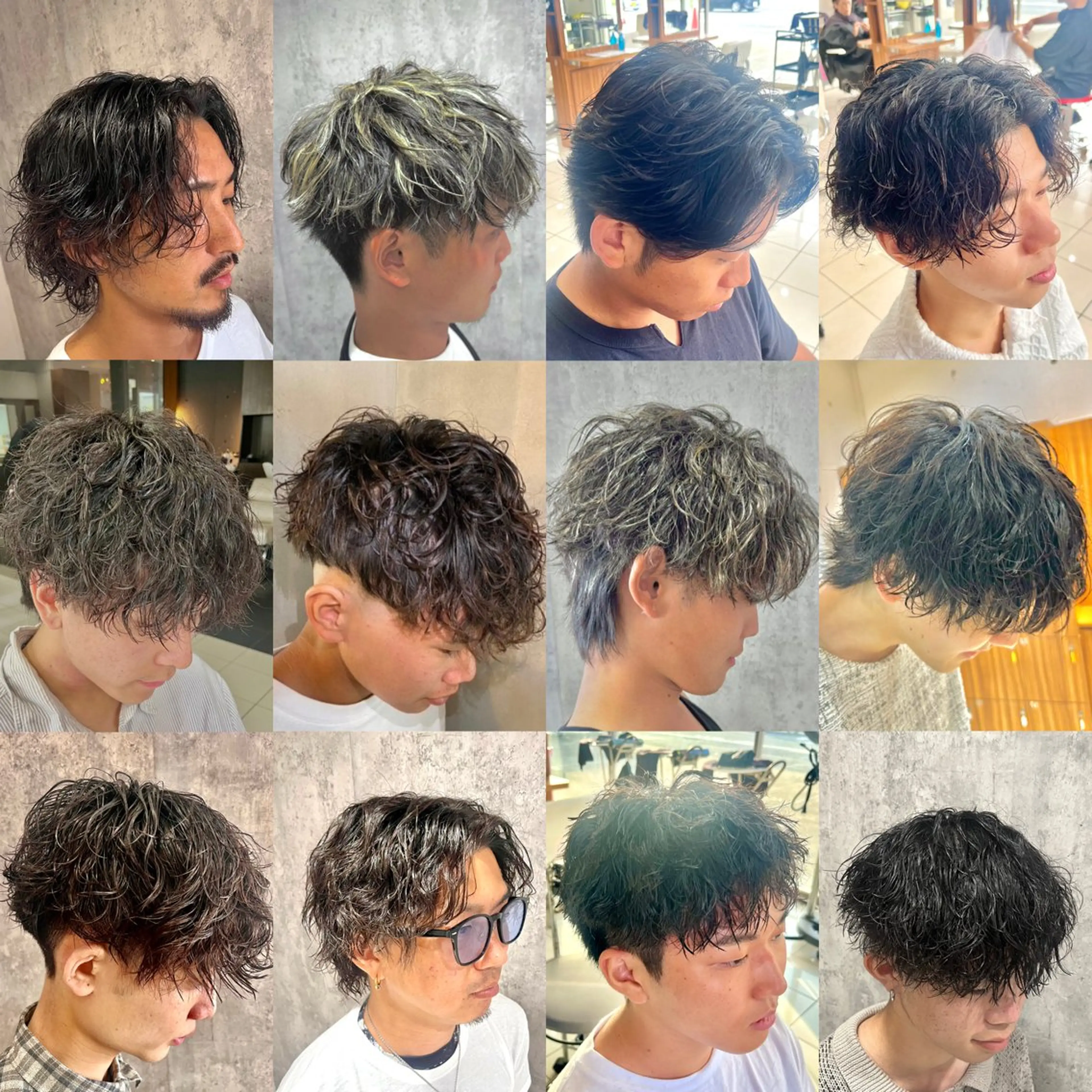 ショート カラー パーマ メンズ パーマ特化美容師 🔥Yoshiyaのヘアスタイル