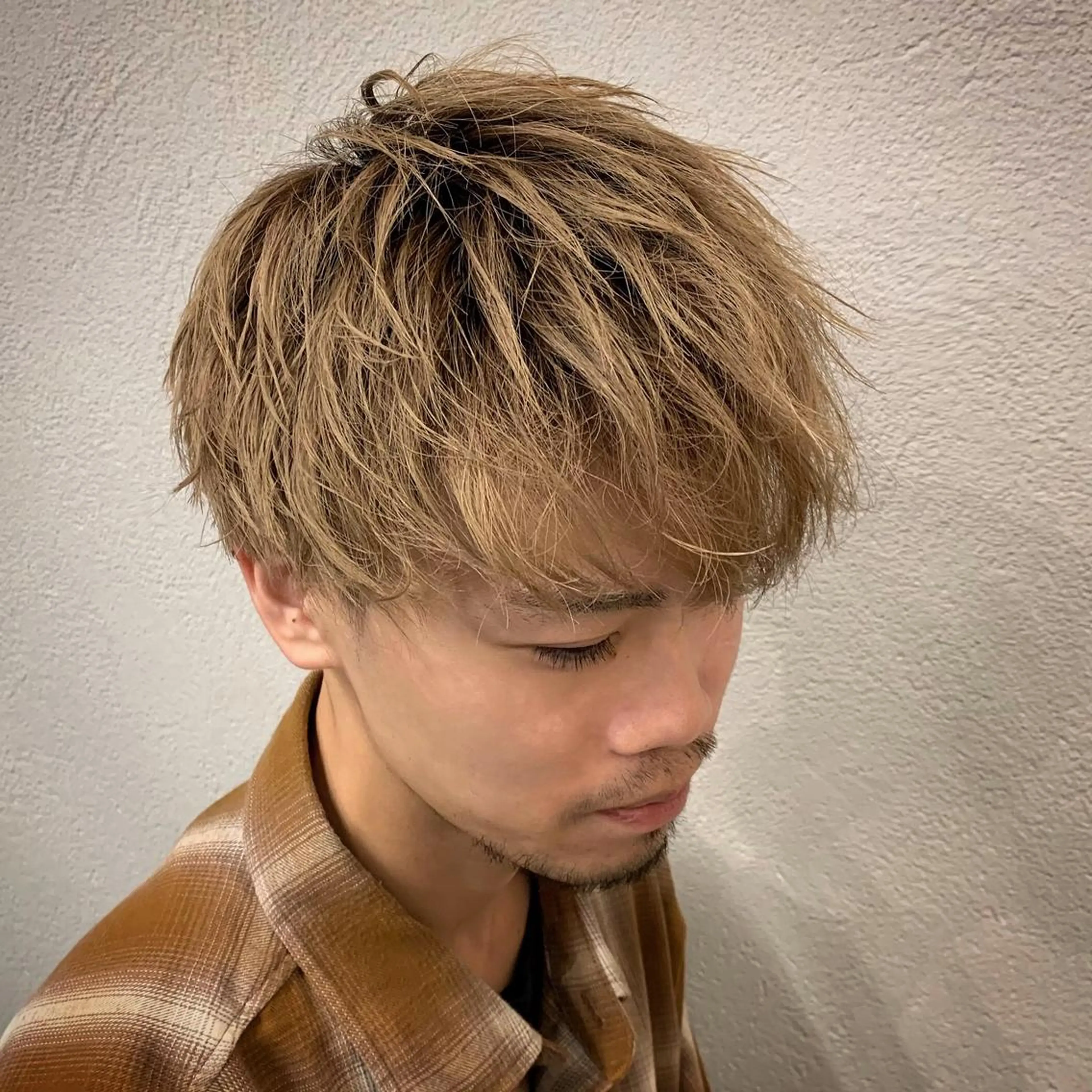 ショート カラー パーマ メンズ マッシュ メンズ特化/パーマ/ メッシュ/竜成のヘアスタイル