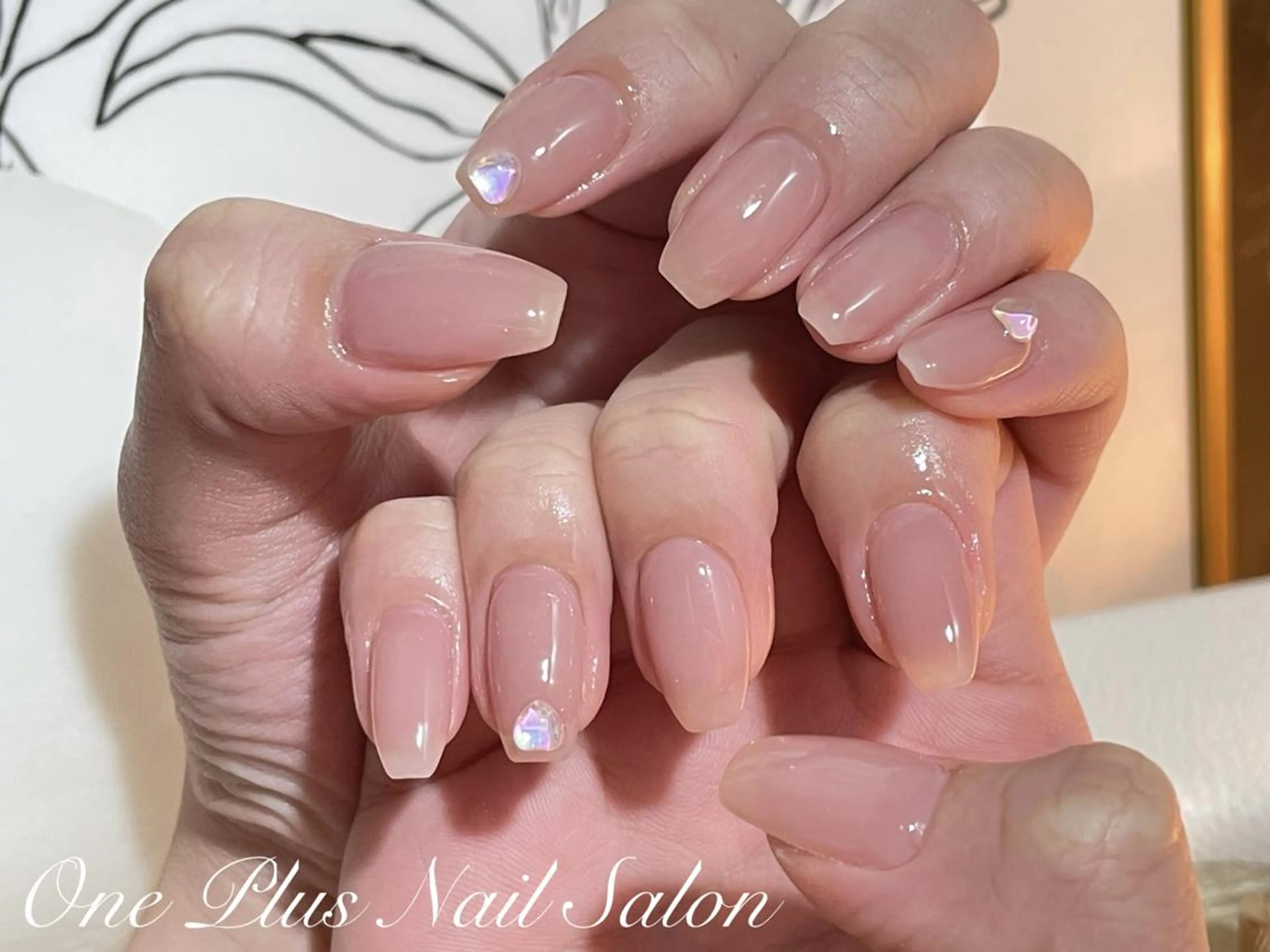 ネイル ジェルネイル キラキラネイル 韓国ネイル ラメ(グリッター) マグネットネイル One plus StudioNailのネイルデザイン