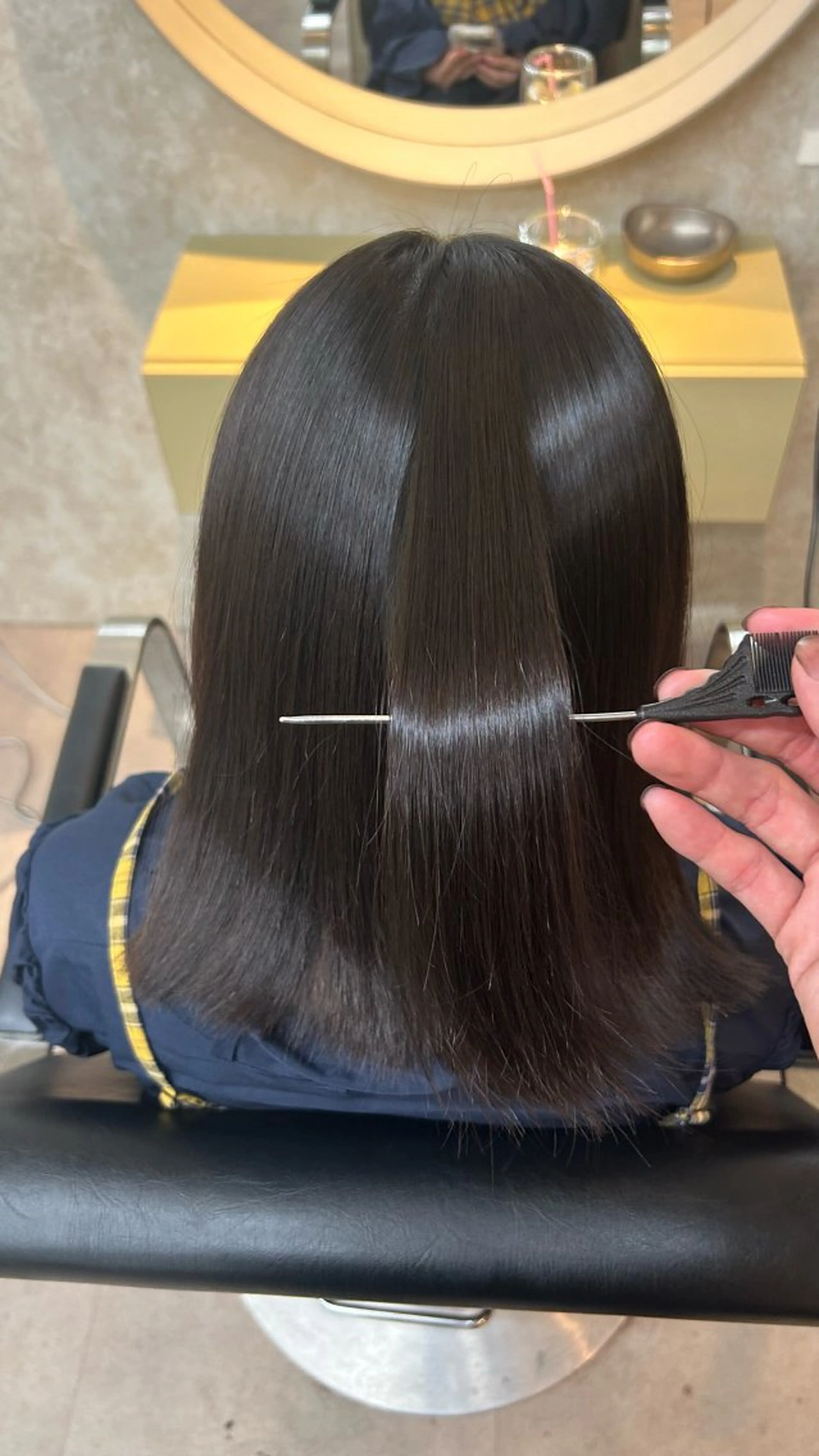 セミロング 髪質改善 韓国/レイヤーカット 髪質改善特化のヘアスタイル