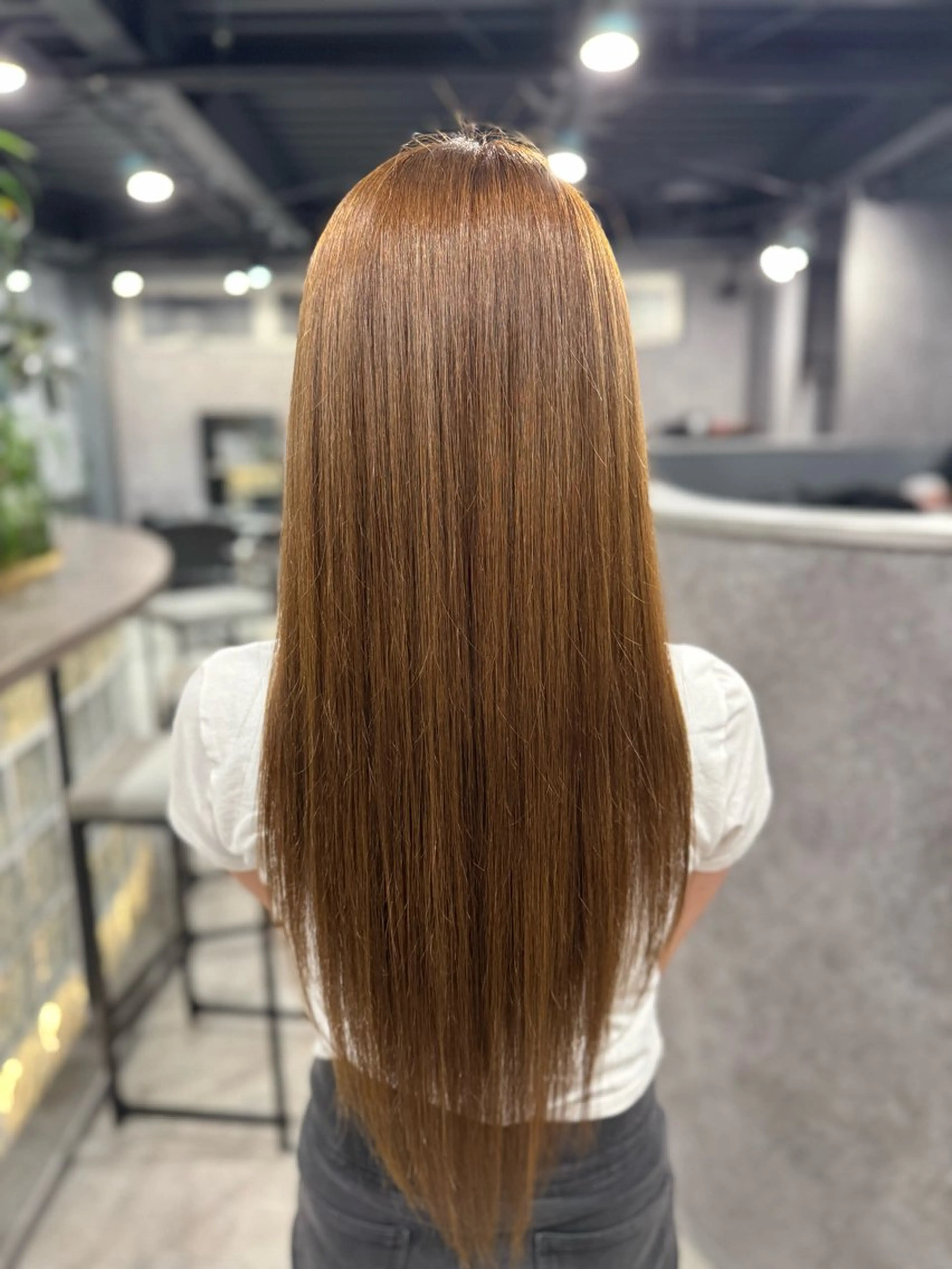 ロング カラー ベージュカラー ブリーチ ダブルカラー ブリーチなしカラー オレンジ ink Runaのヘアスタイル