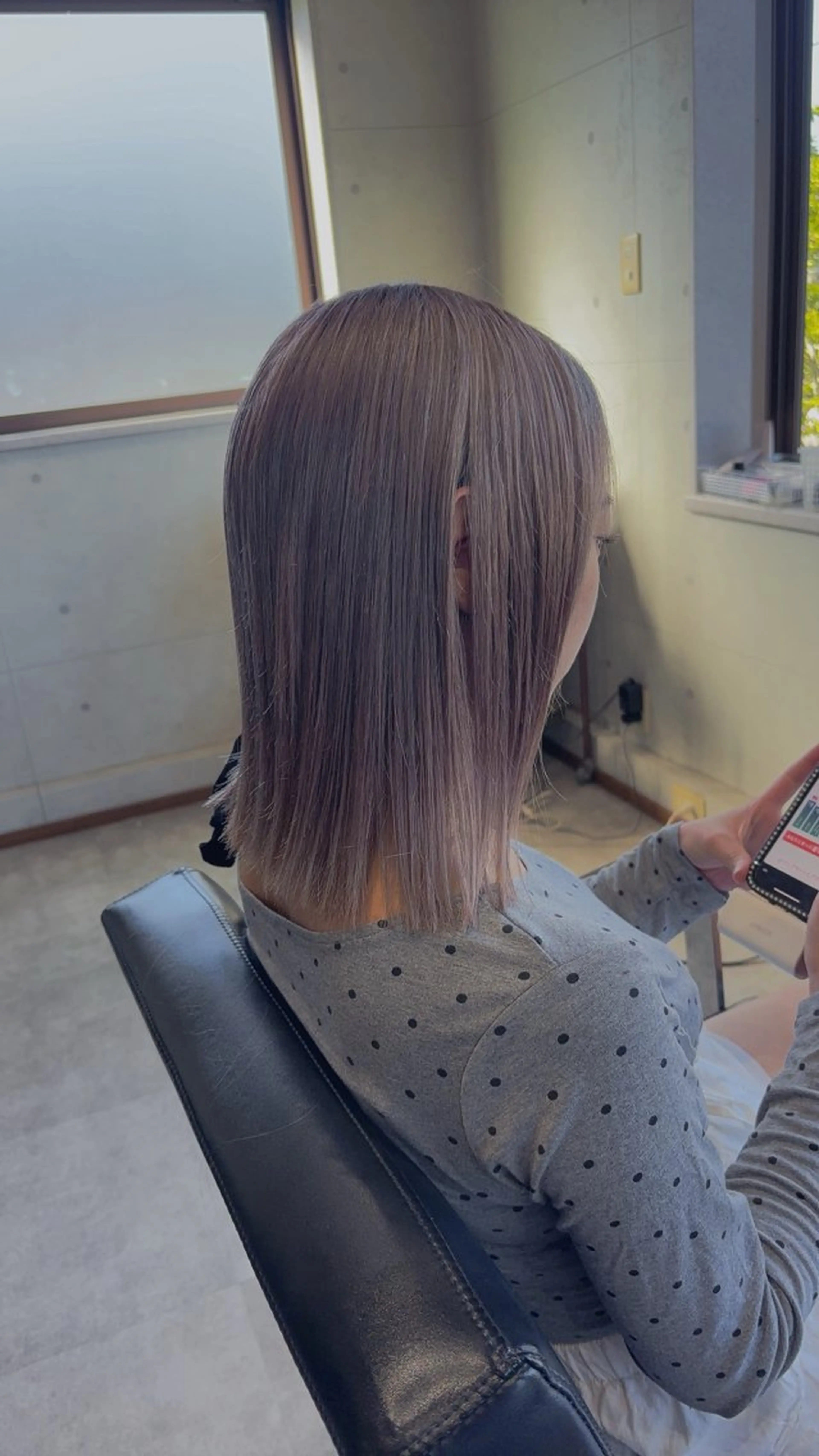 ミディアム ショートボブ ボブ ハイライト 髪質改善 レイヤーカット カット ヘアカラー REVE所属・REVE美容室 REVEマツエクのヘアスタイル