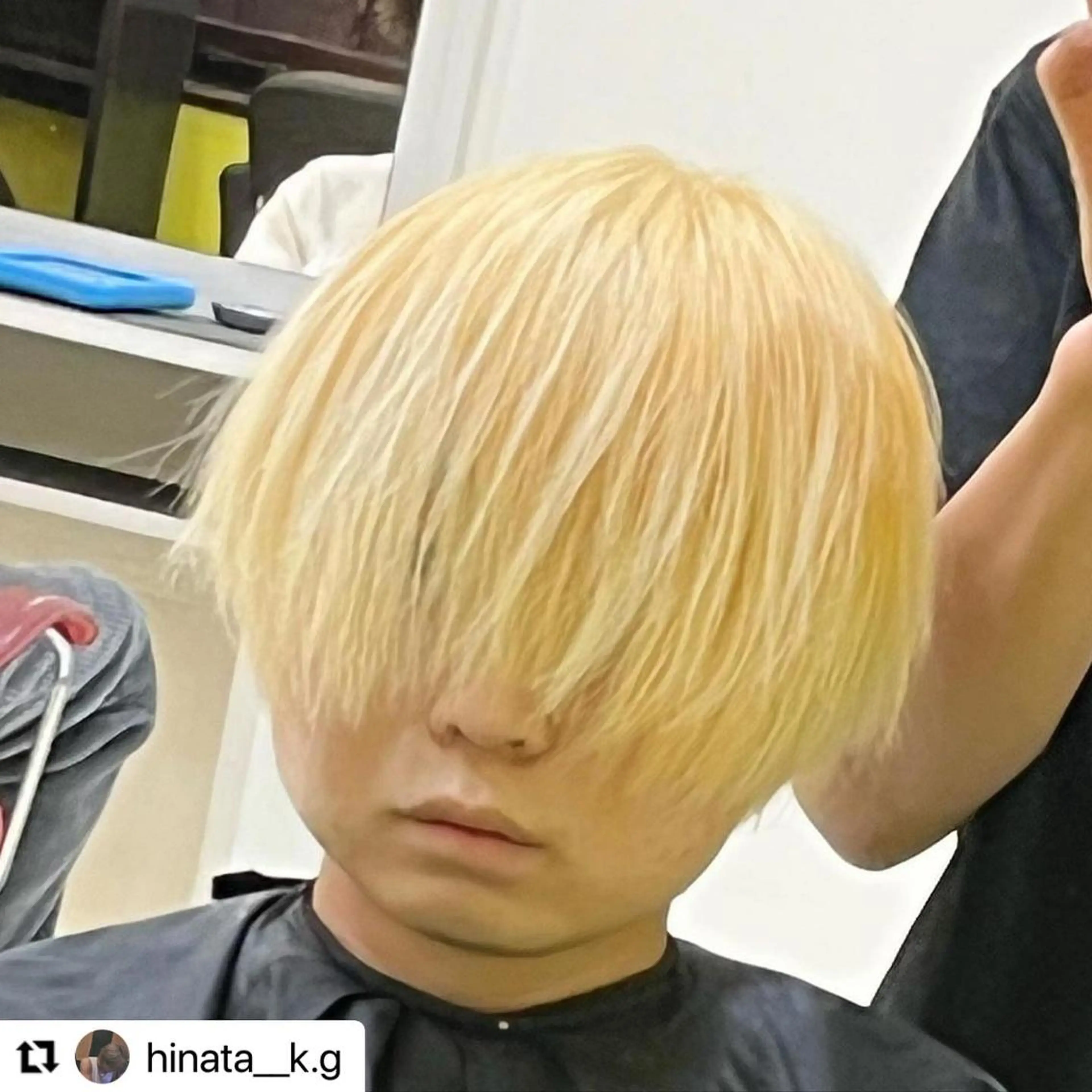 ショート カラー パーマ メンズ メンズブリーチ メンズウルフカット ブリーチ ブルーカラー グラデーションカラー 🩷Eny terrace🩷のヘアスタイル